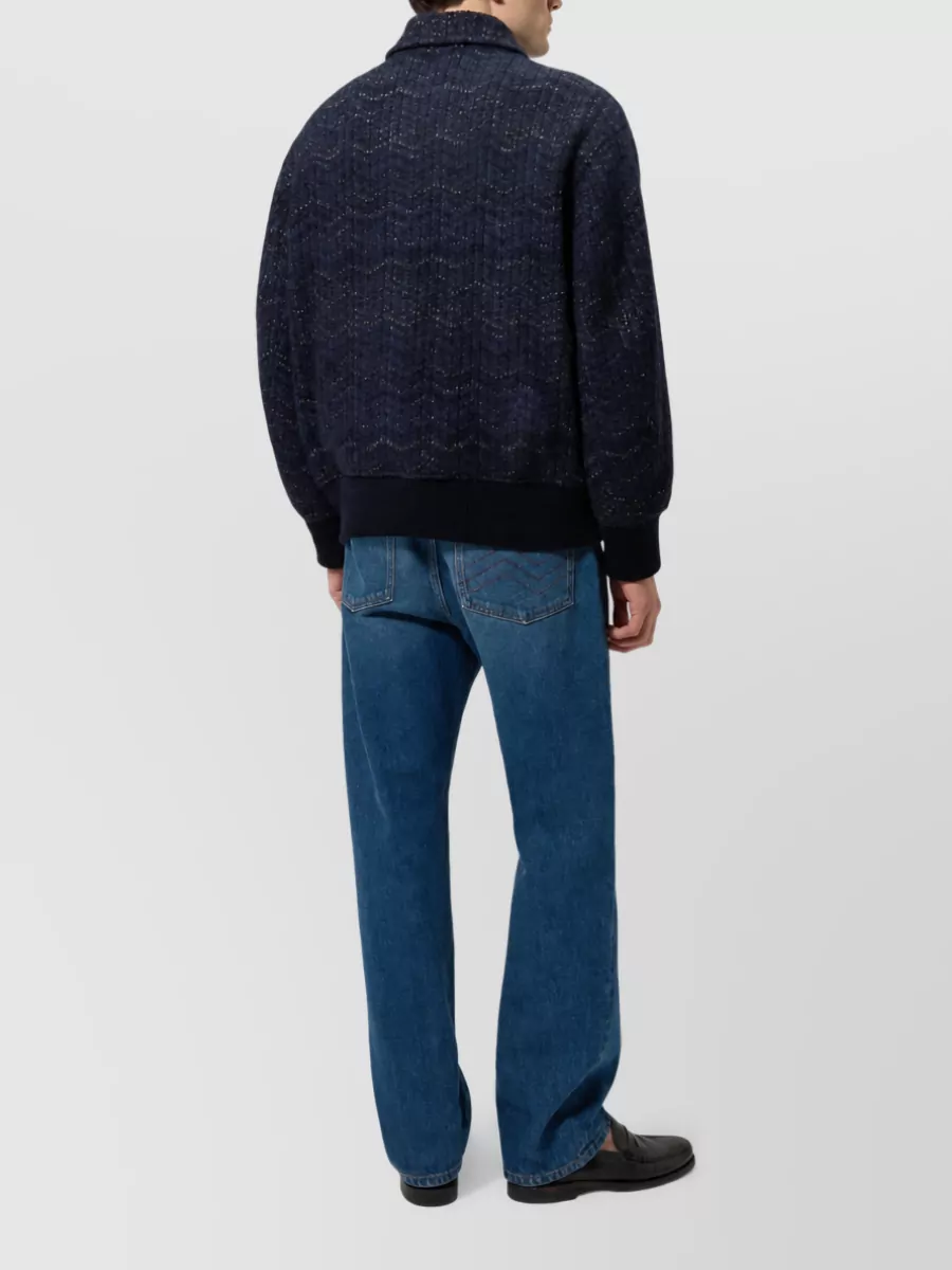 Missoni Cashmere Zigzag Bomber Jacket