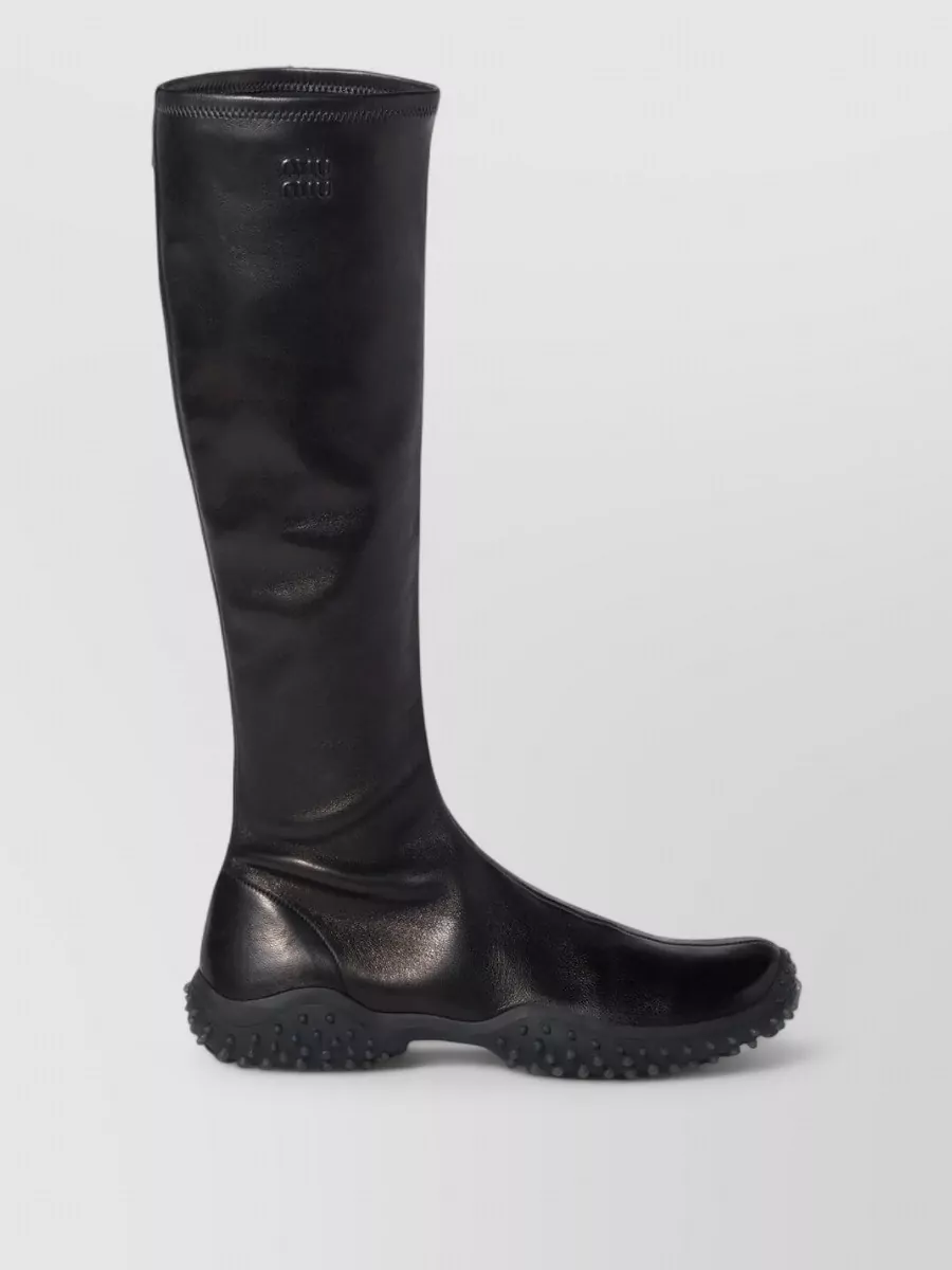 Miu Miu Lambskin Knee-High Boots