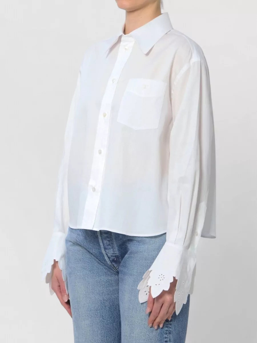 Celine Cropped Cotton Shirt