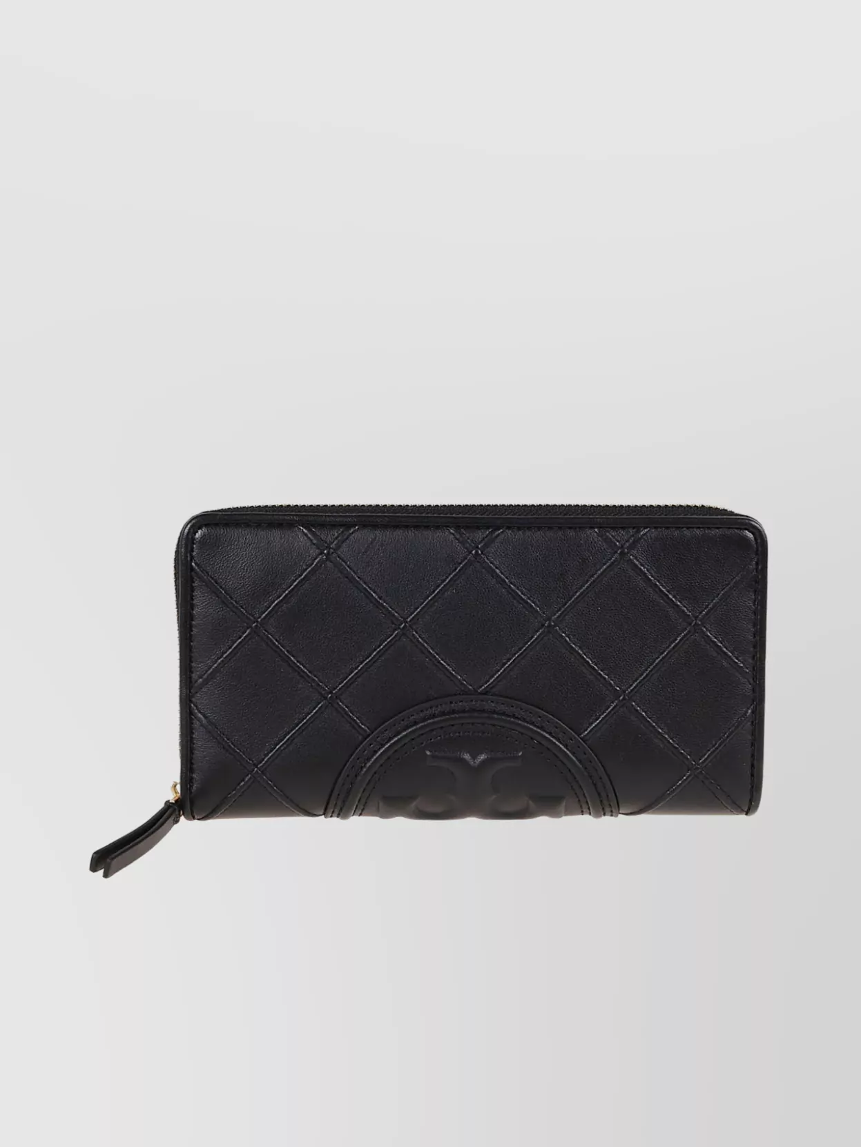 Tory Burch Fleming Soft Zip Continental Wallet In Negro