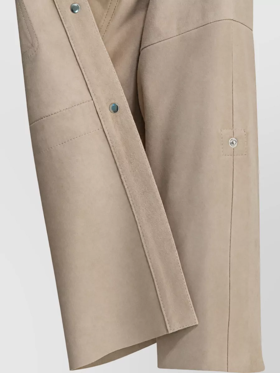 Furling By Giani Lamb Leather Oversized Coat