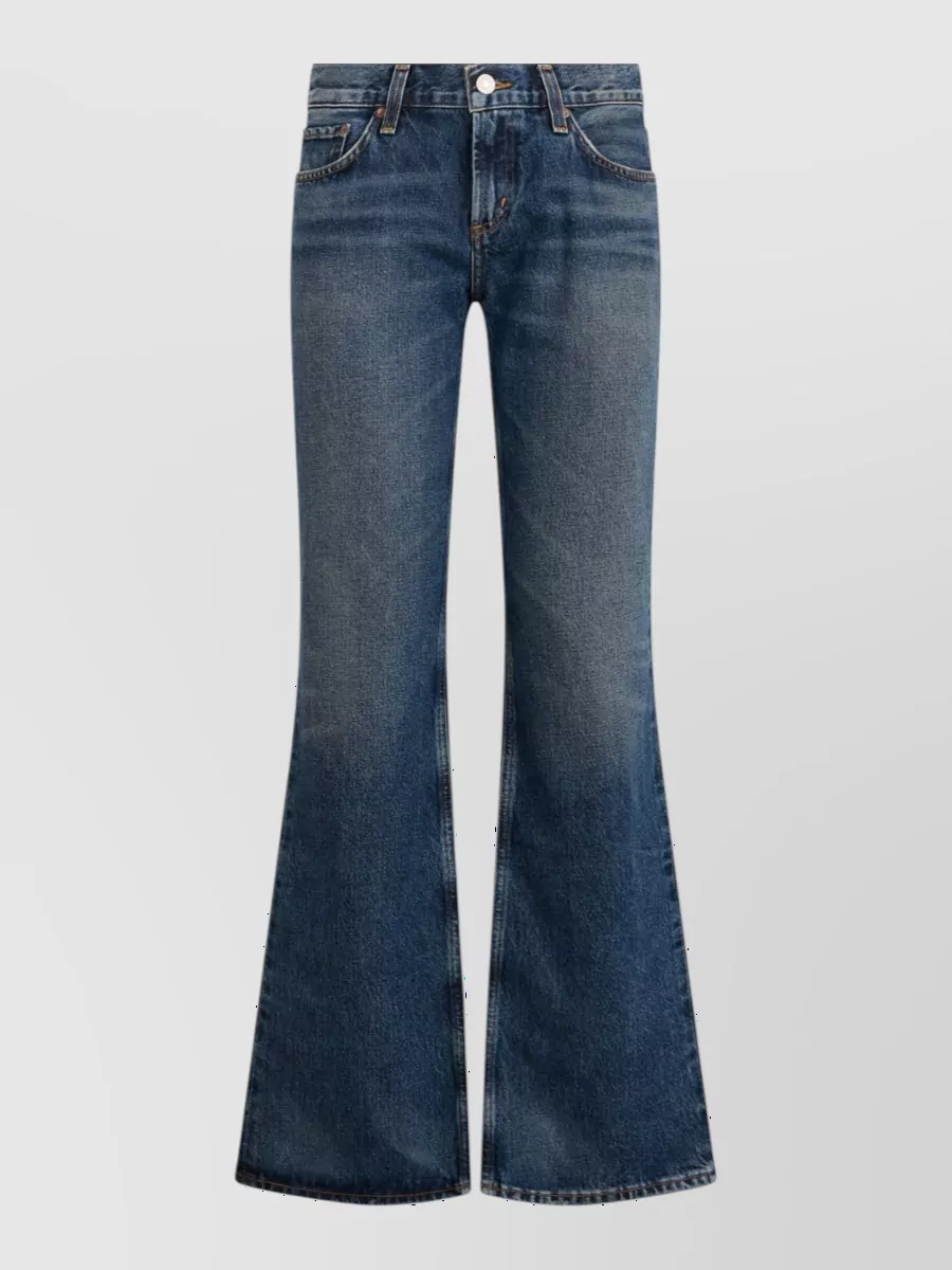 Agolde denim regular-fit high-rise flared jeans