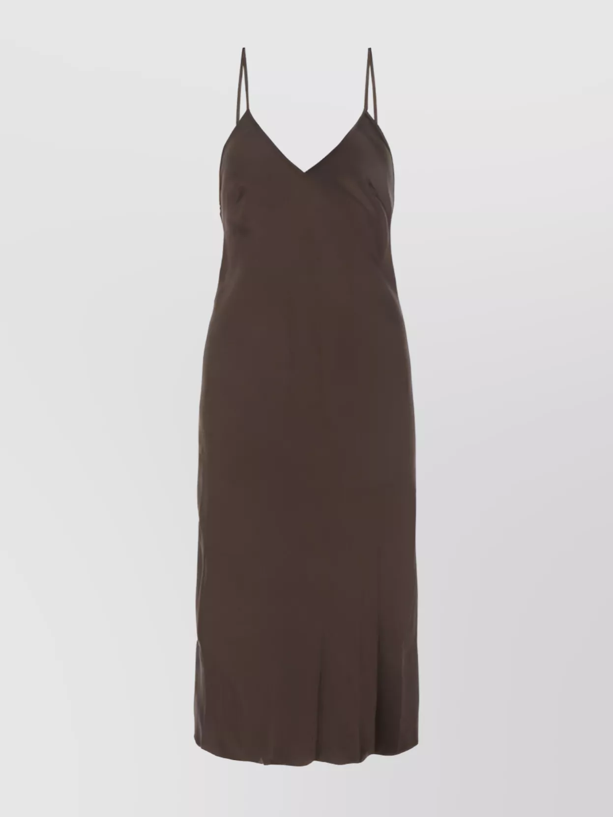 Shop Jil Sander Strappy Neckline Midi Dress In Brown
