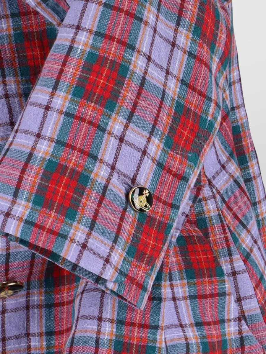 Vivienne Westwood Plaid Jacket Fitted Silhouette Button Detailing