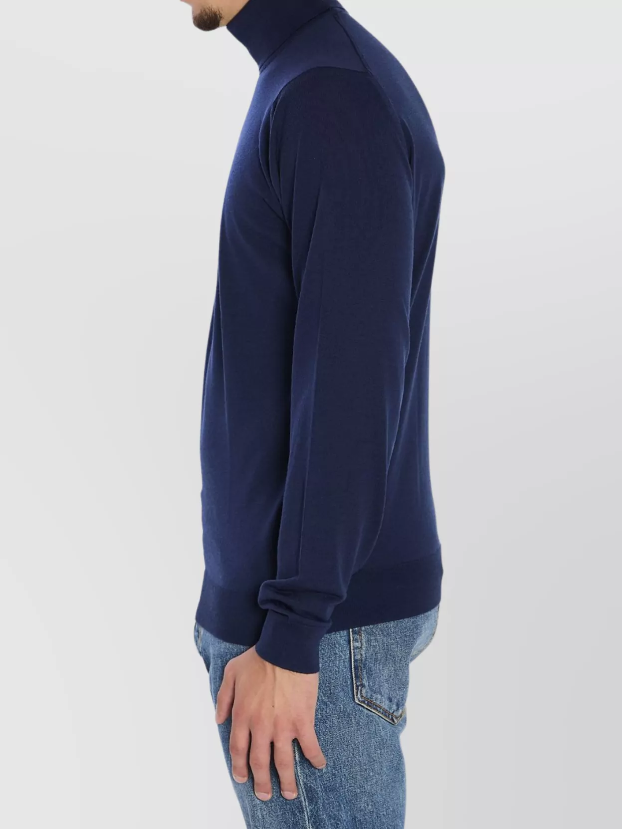 John Smedley Turtleneck Merino Wool Pullover With Ribbed Cuffs