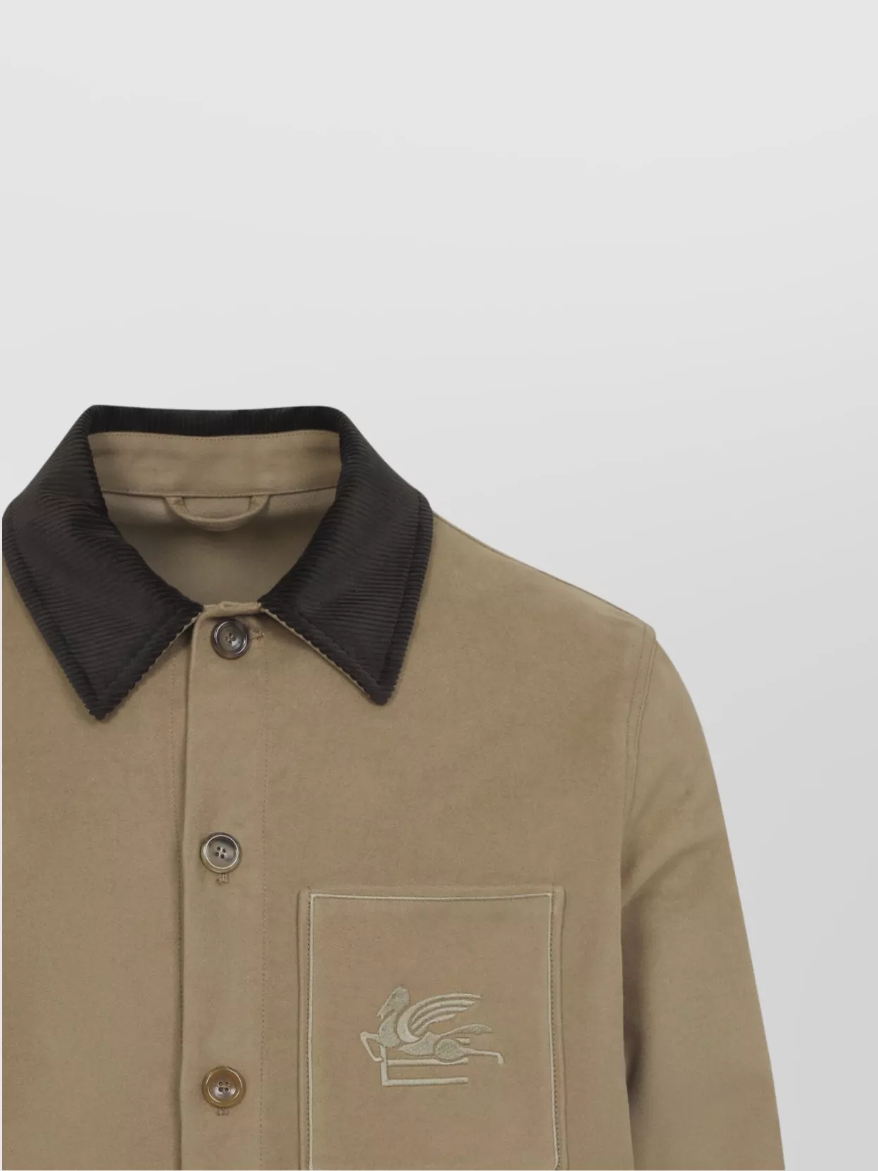 Etro Stylish Jacket With Chest Pocket And Flap Pockets In Neutral
