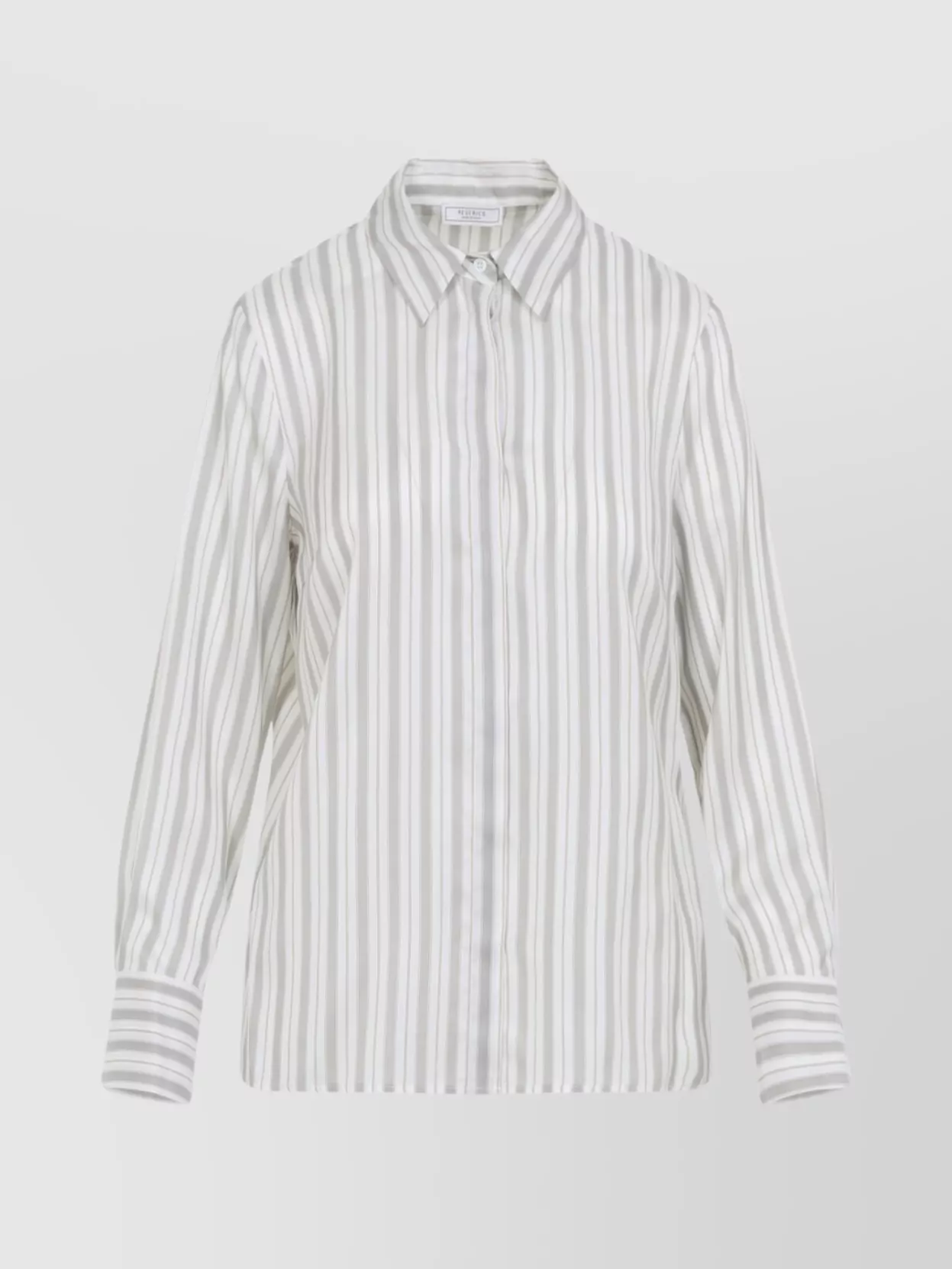 Peserico Striped Long Sleeve Shirt With Cuffed Sleeves