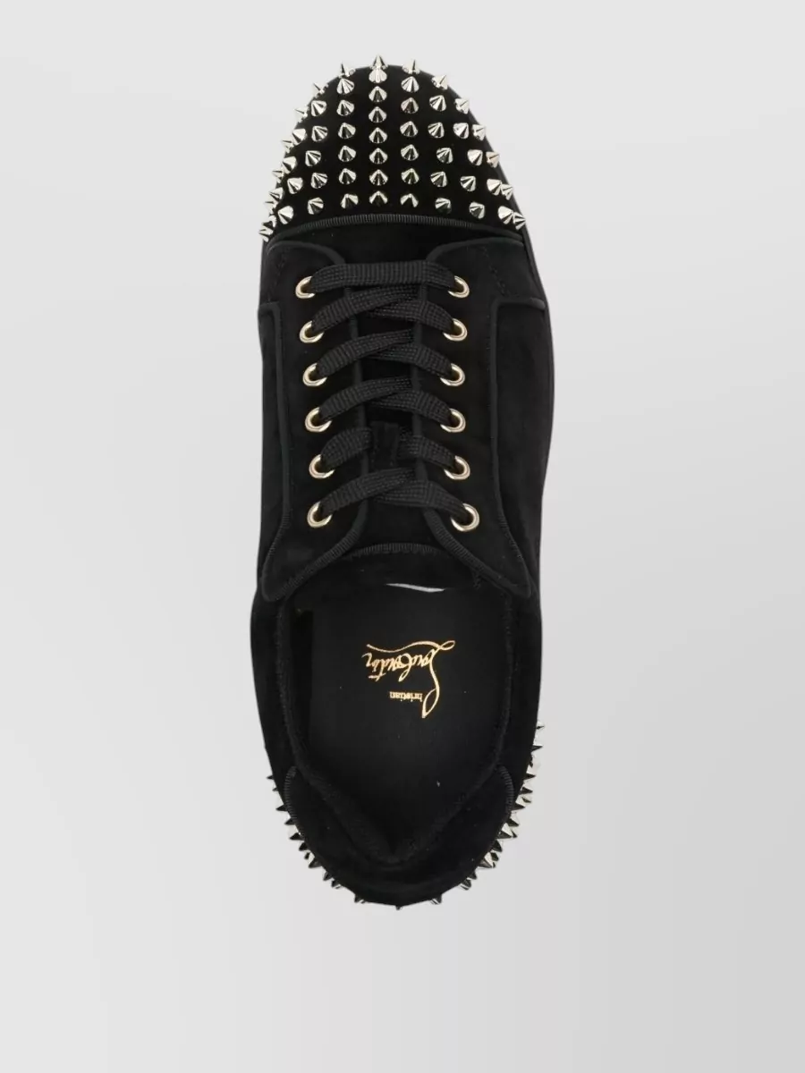 Christian Louboutin Seavaste 2 Leather Sneakers Eyelet Studs