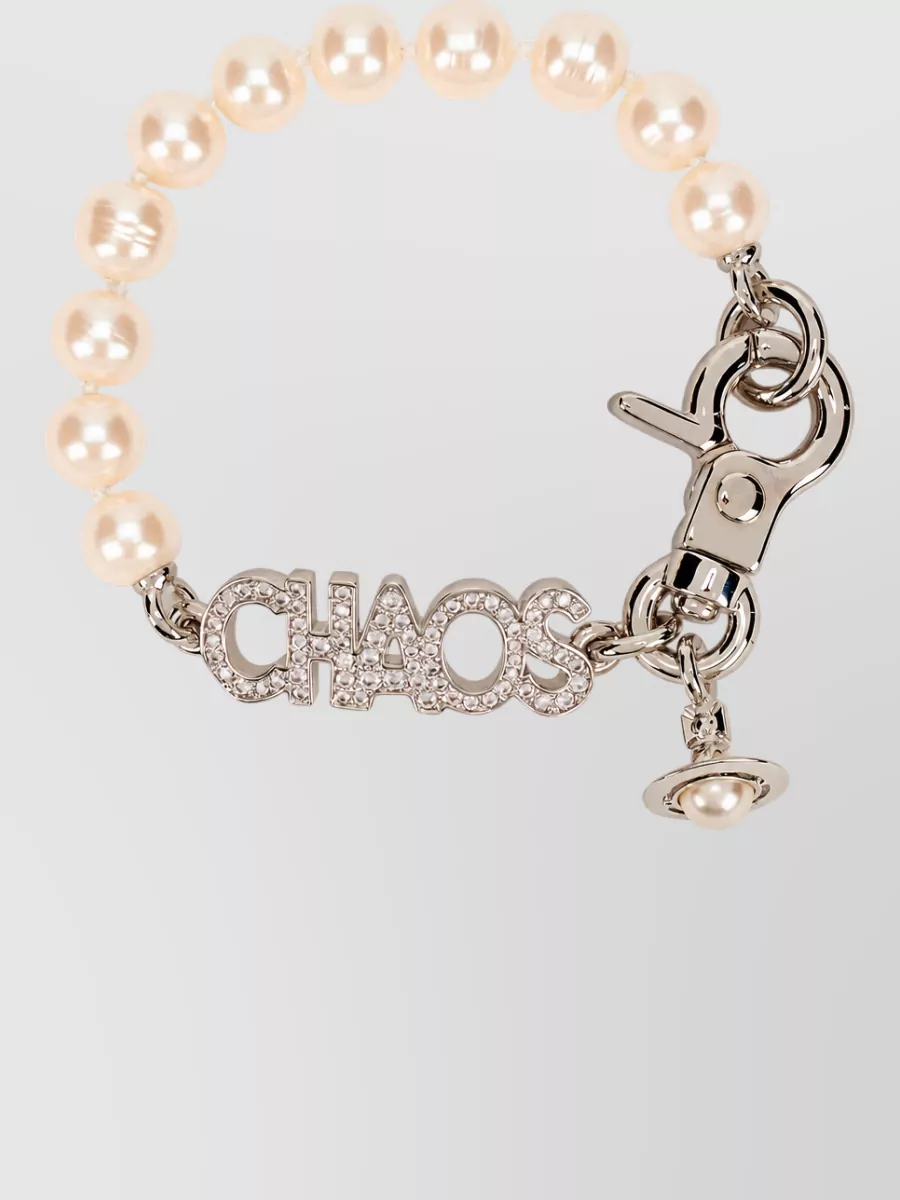 Vivienne Westwood chain and pearl bracelet