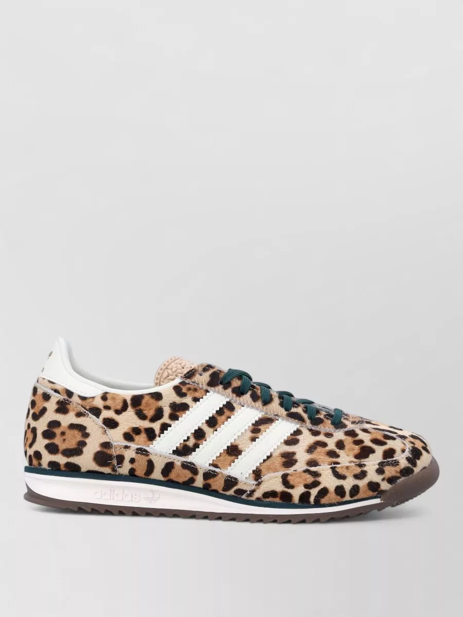Adidas Originals Leather Leopard-Print Low-Top Sneakers