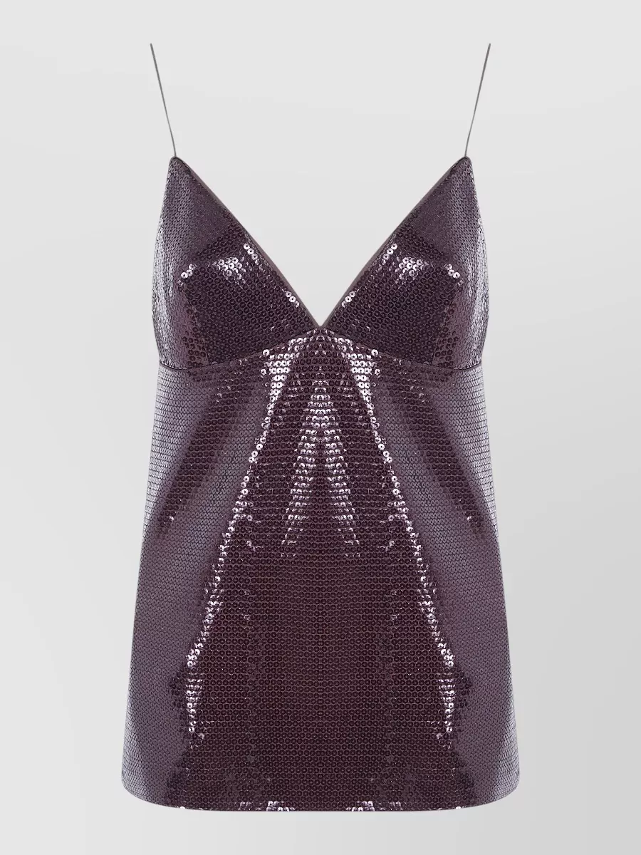 Alberta Ferretti sequined jersey top