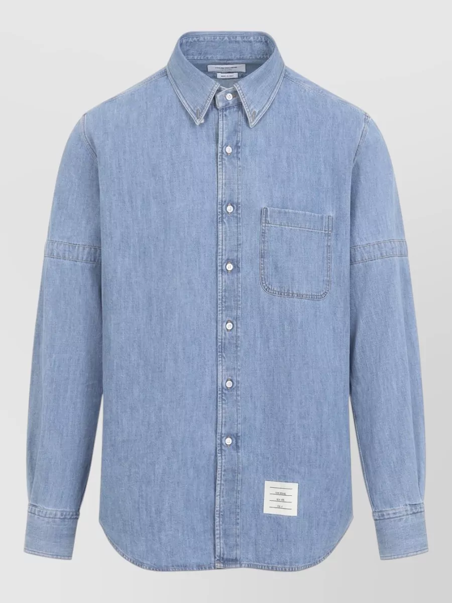 Thom Browne Denim Long-Sleeve Shirt