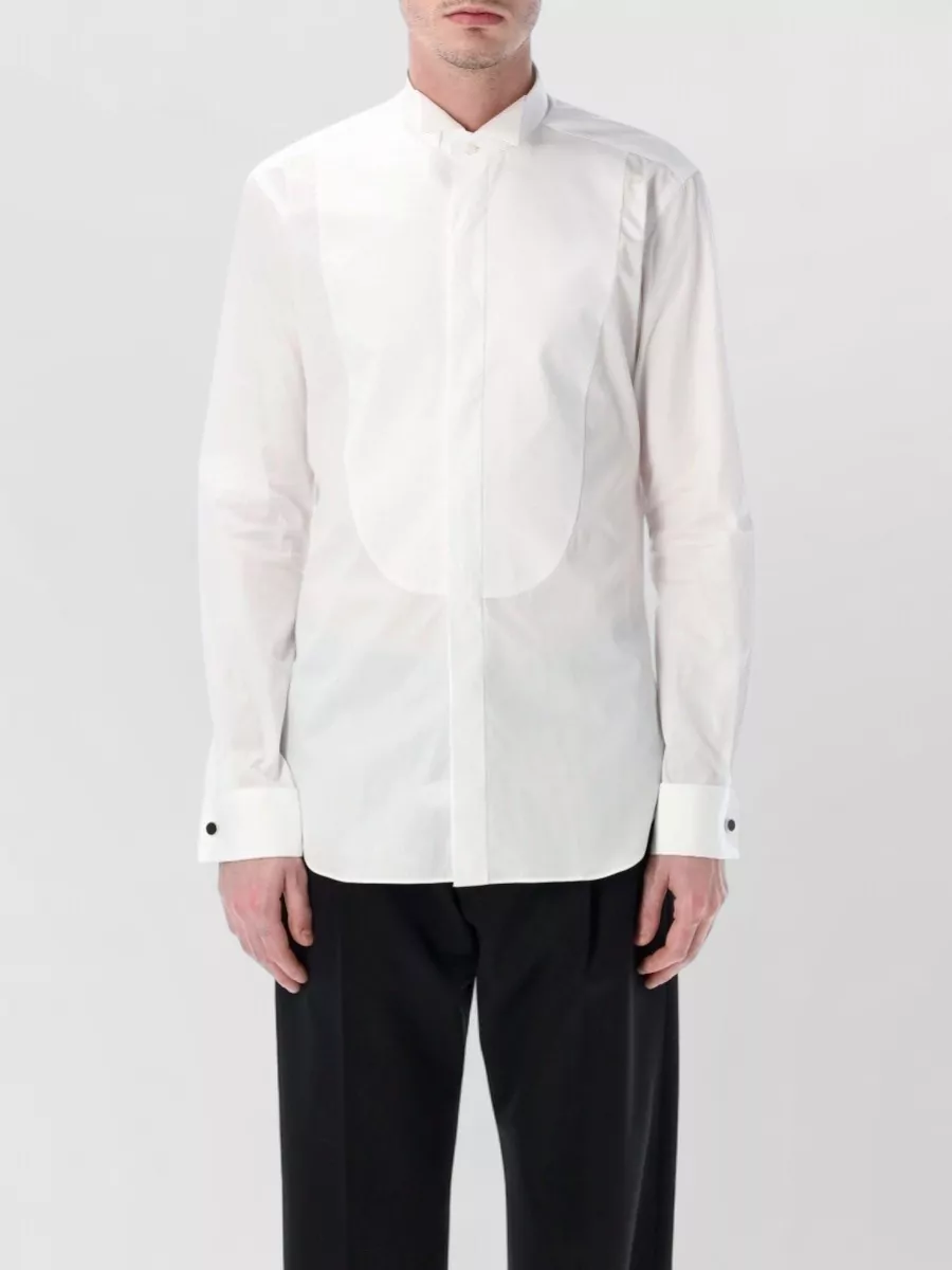 Xacus cotton tailored bib shirt