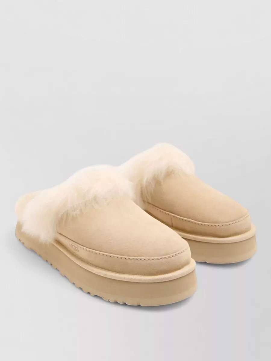 Ugg suede leather platform slippers