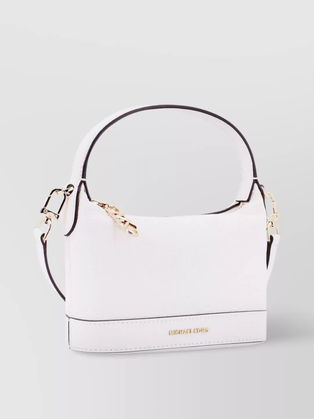 Michael Kors Logo Frontal Leather Handbag With Hardware