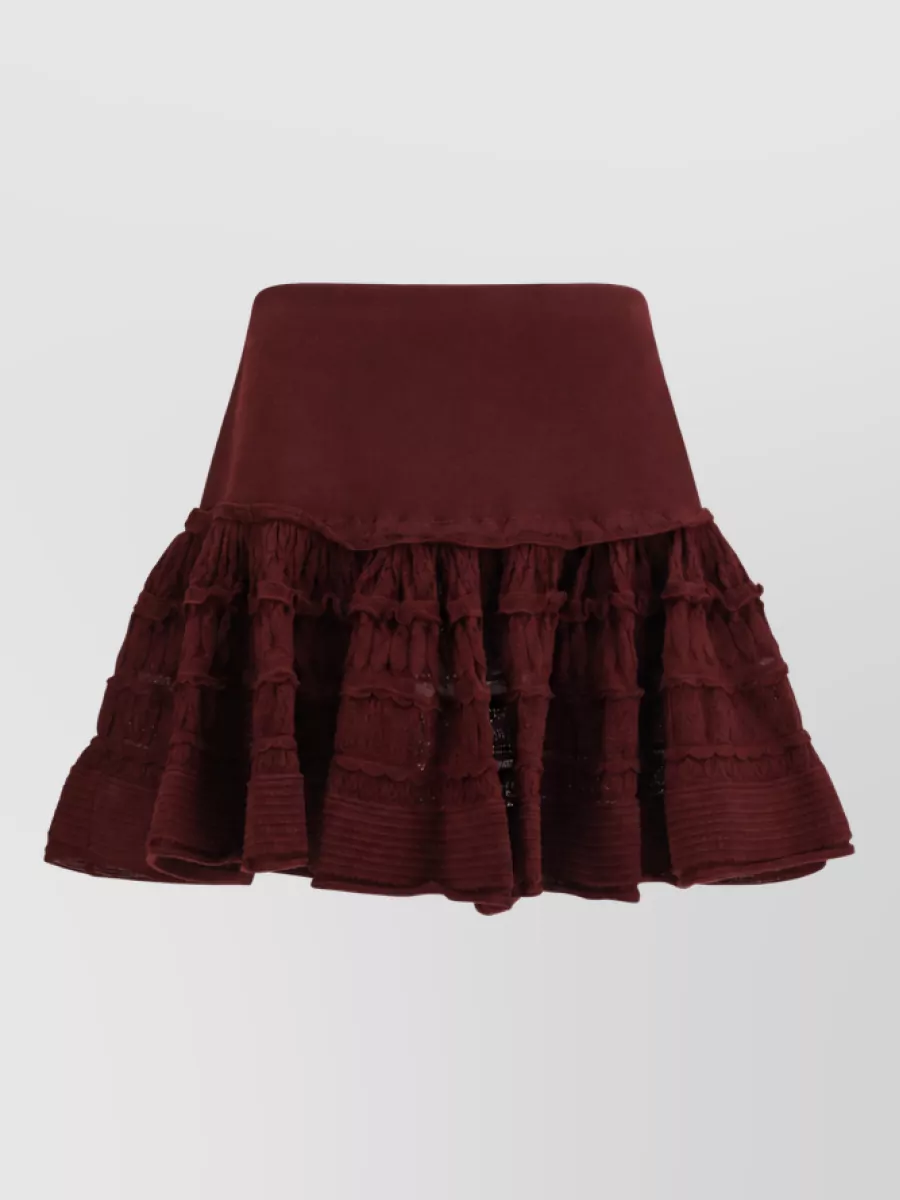 Alaïa Wool Ruffle Mini Skirt