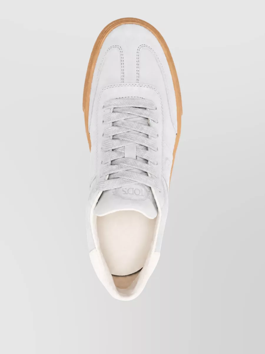Tod's Suede Leather Low-Top Sneakers