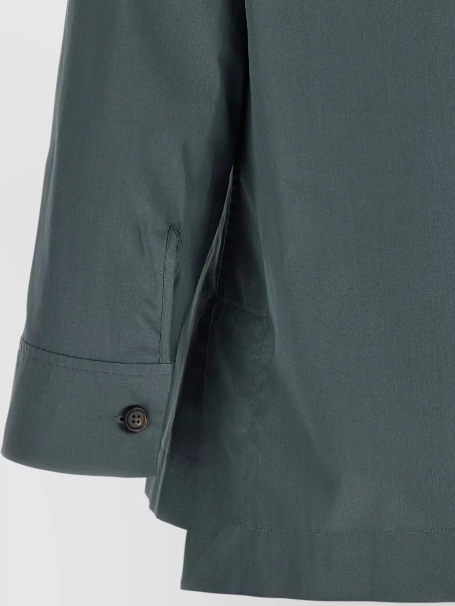 S Max Mara Cotton Asymmetric Long-Sleeve Shirt