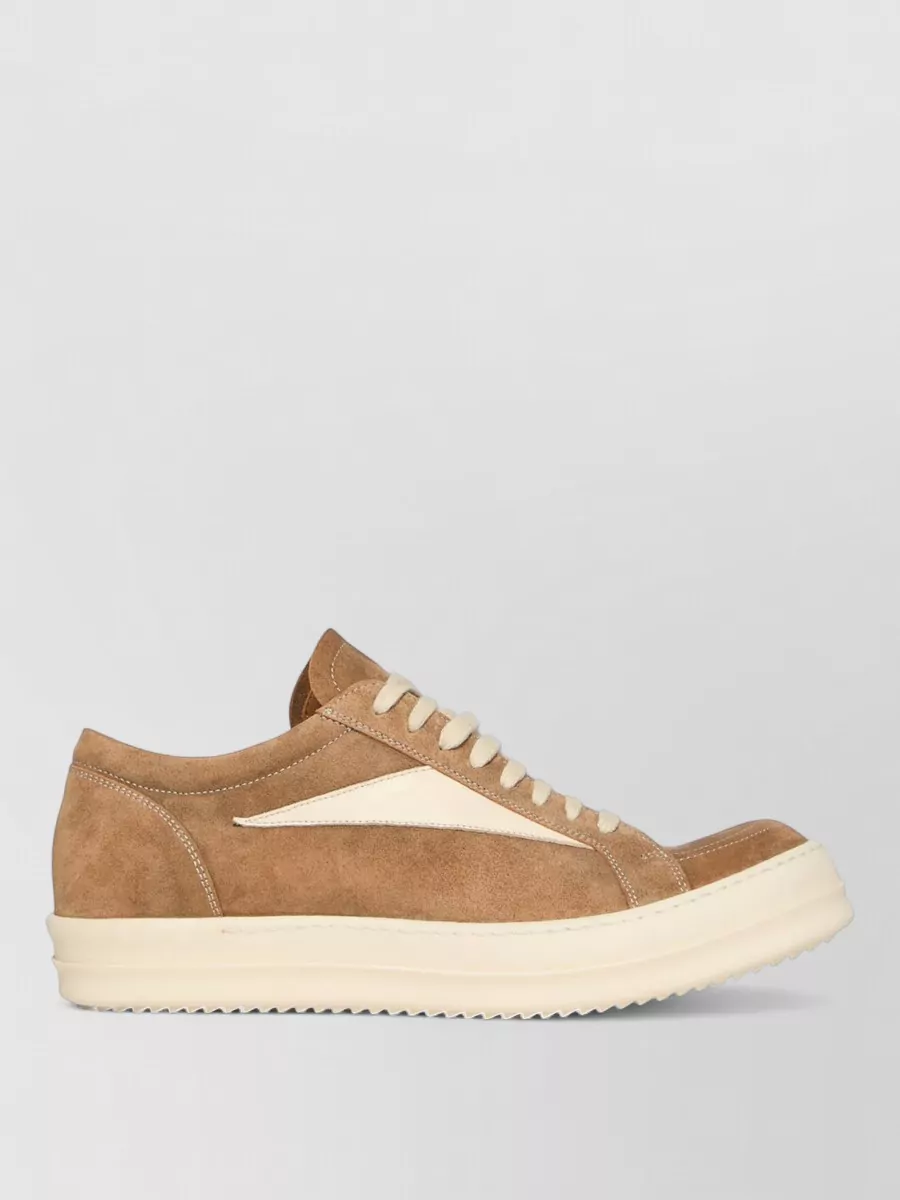Rick Owens Leather Low-Top Sneakers