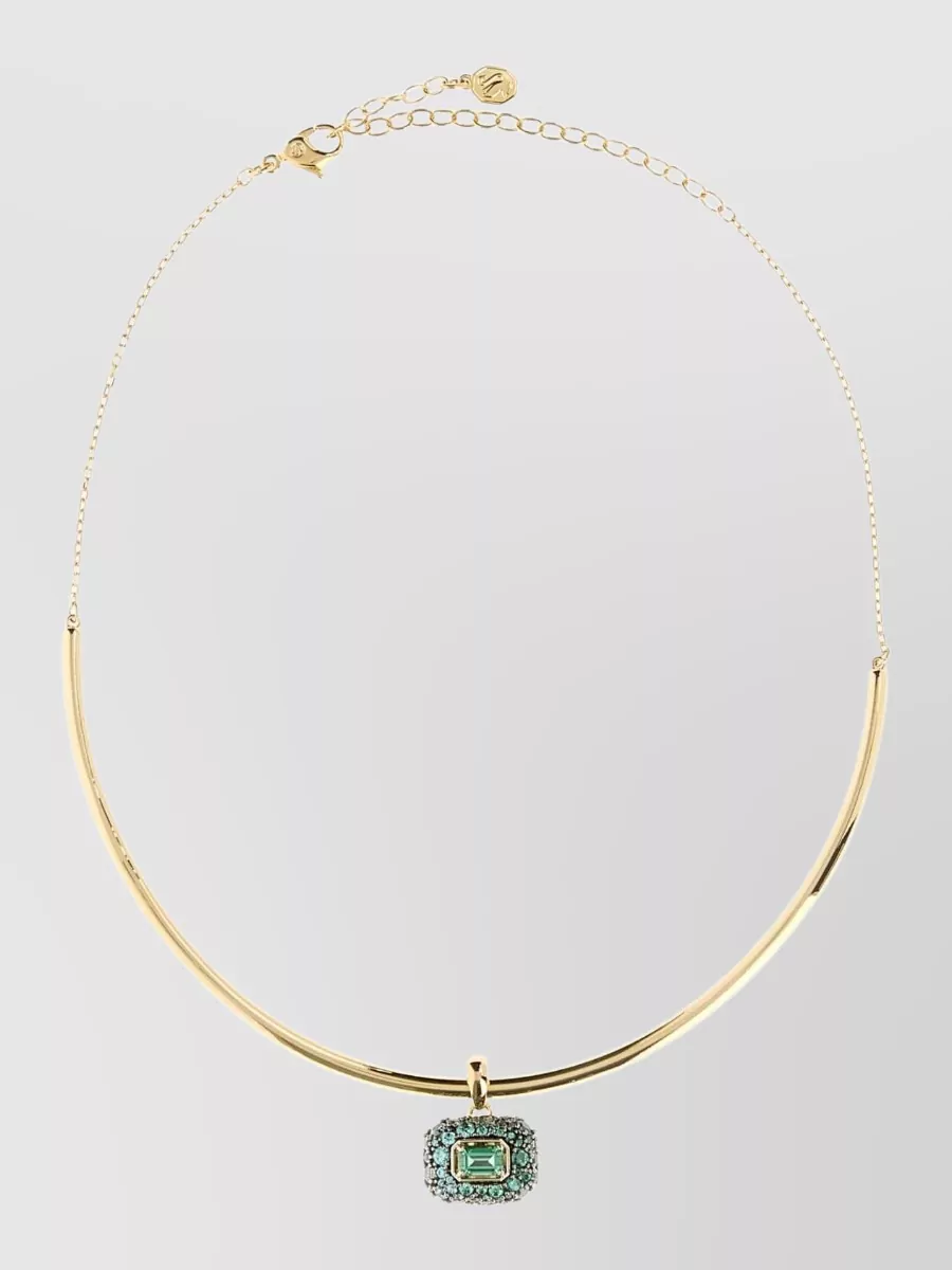 Swarovski metal choker necklace