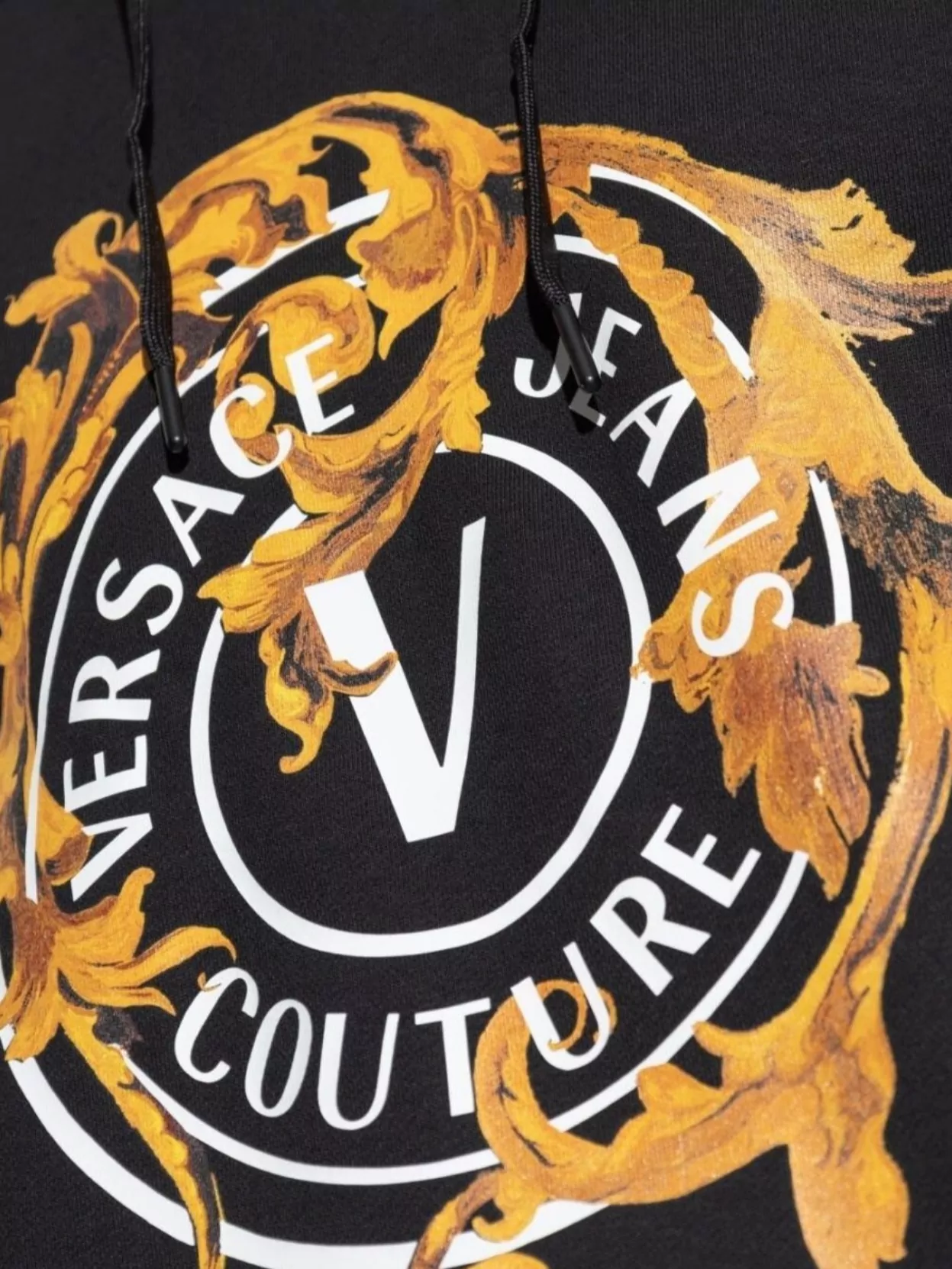 Versace Jeans Couture Baroque Design Hooded Sweatshirt Logo