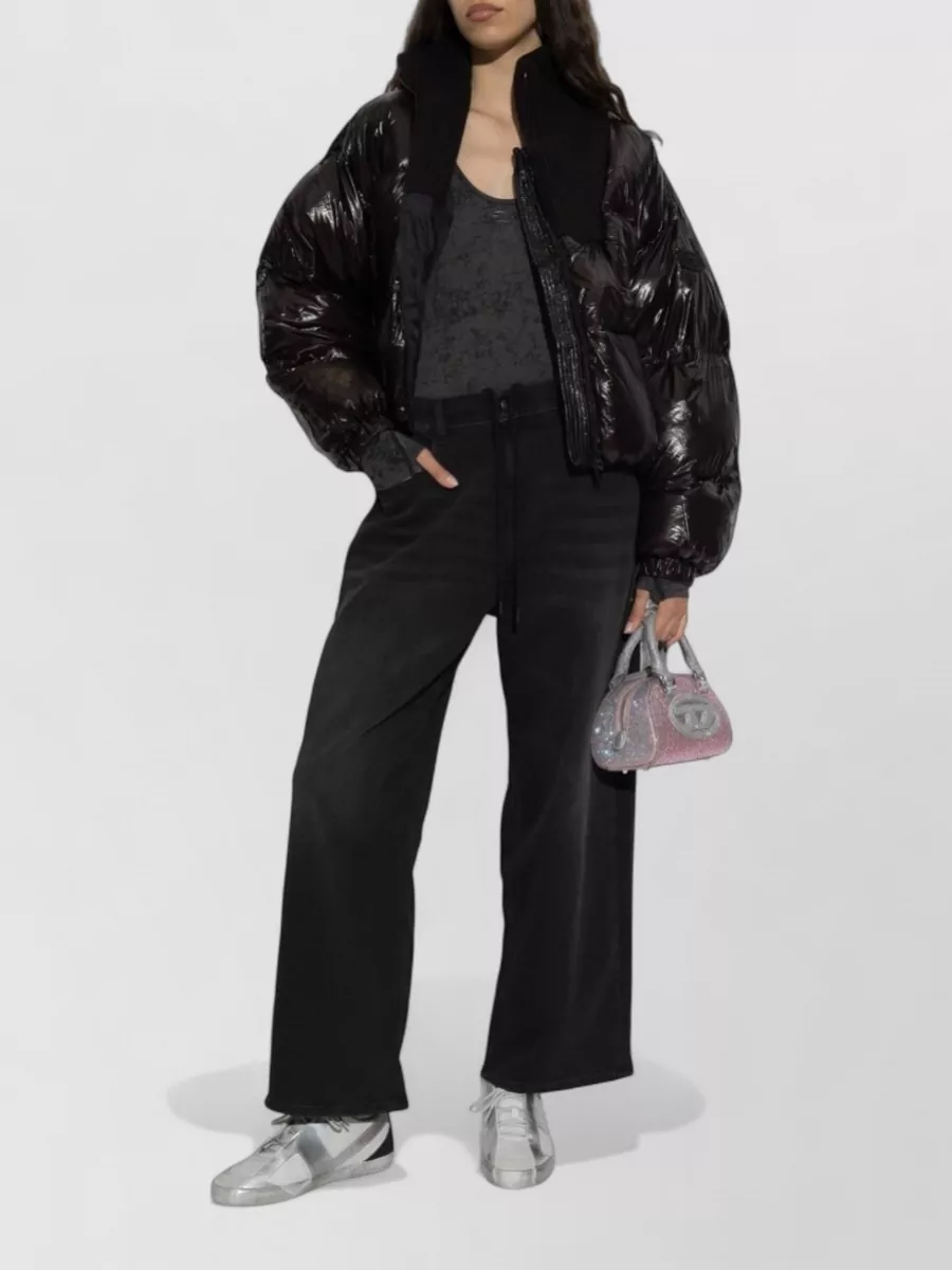 Diesel Nylon Oversized Cropped Puffer Jacket