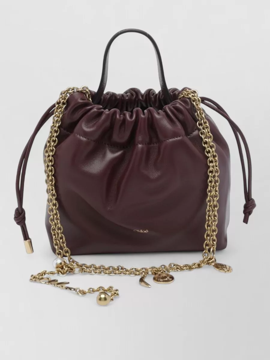 Chloé chloé icons mini leather bucket bag