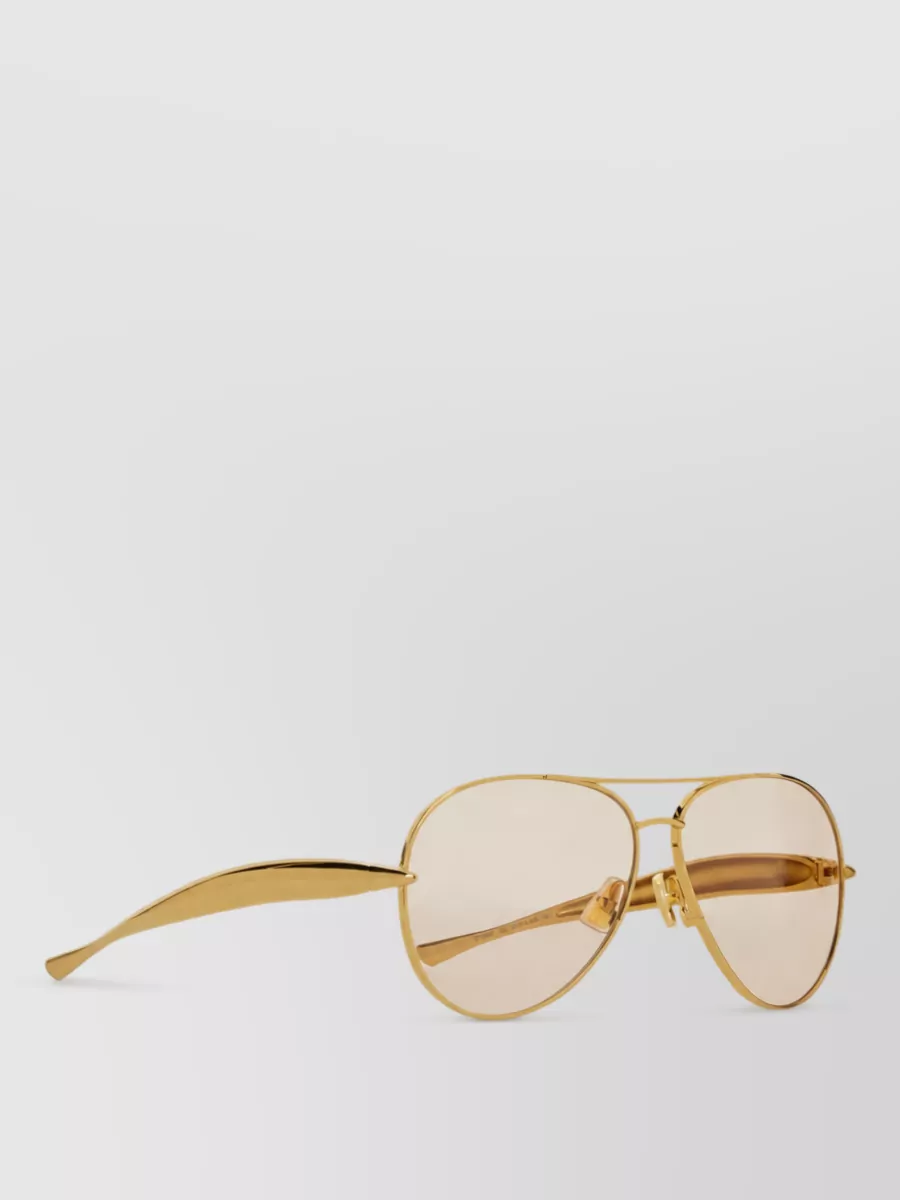 Bottega Veneta Metal Aviator Sunglasses