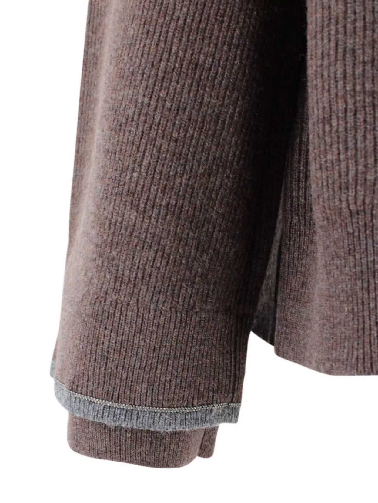Brunello Cucinelli Modern Hooded Knit Sweater With Ribbed Design