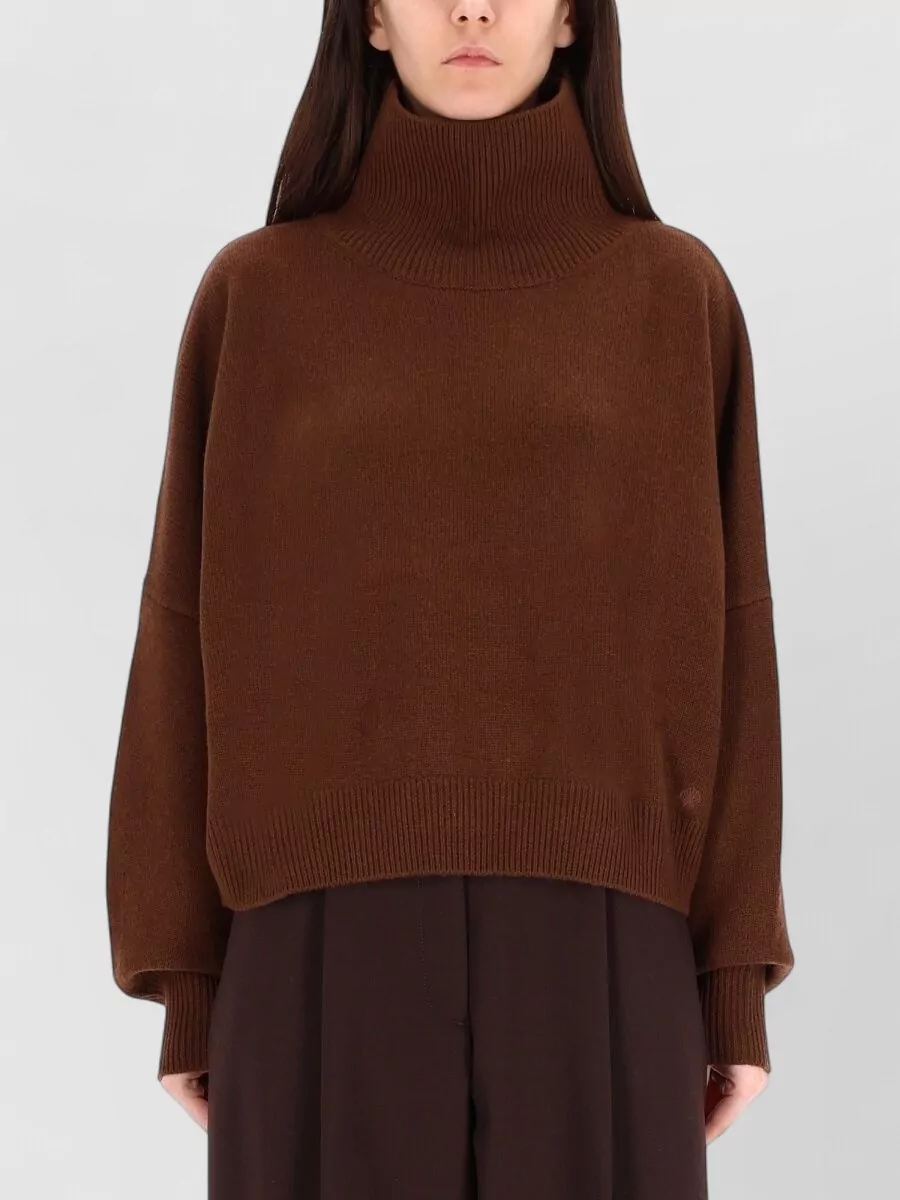 Loulou Studio Cashmere Merino Wool High Neck Long Sleeve Sweatshirt