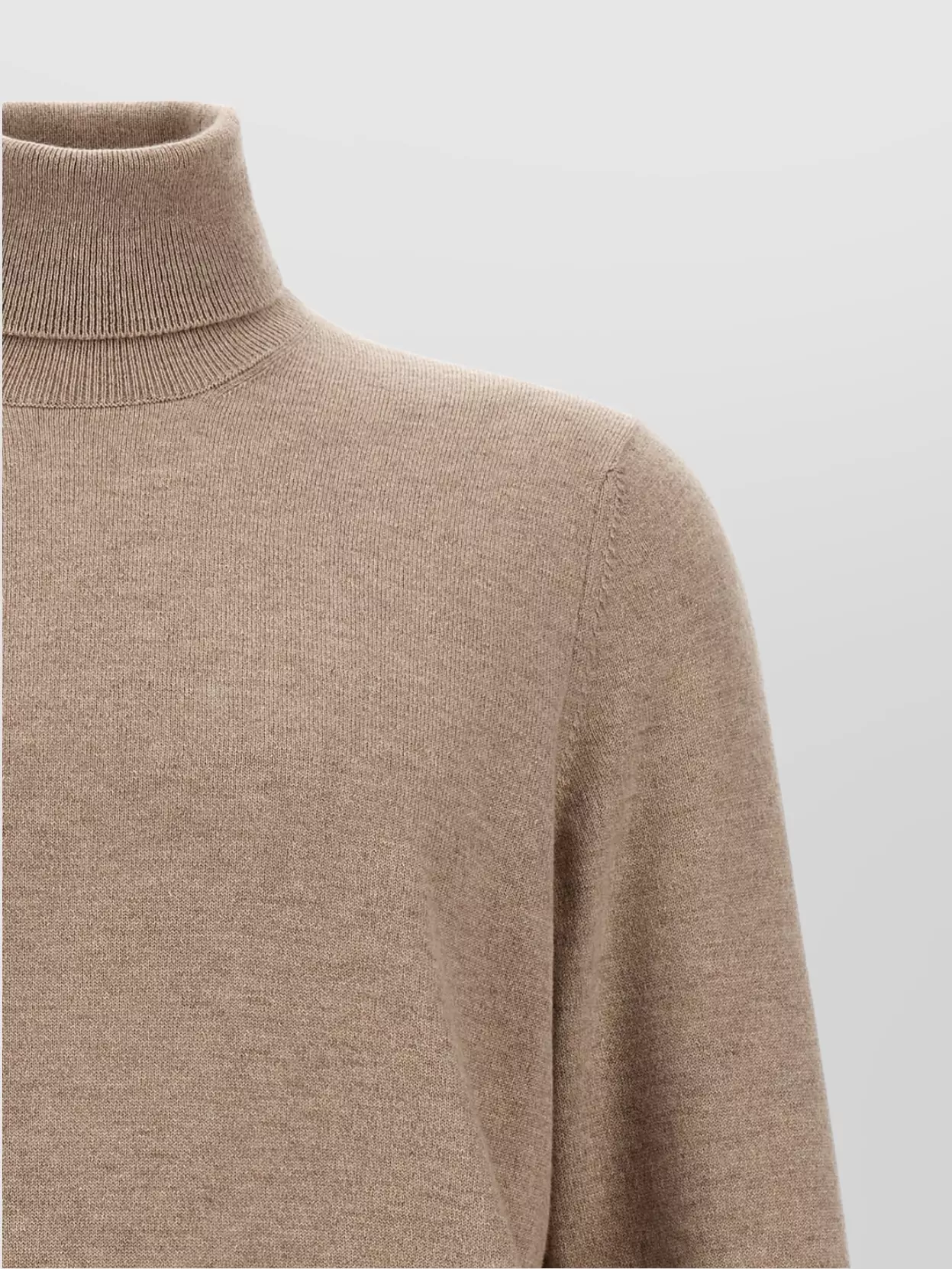 Brunello Cucinelli Ribbed Turtleneck Sweater Long Sleeves
