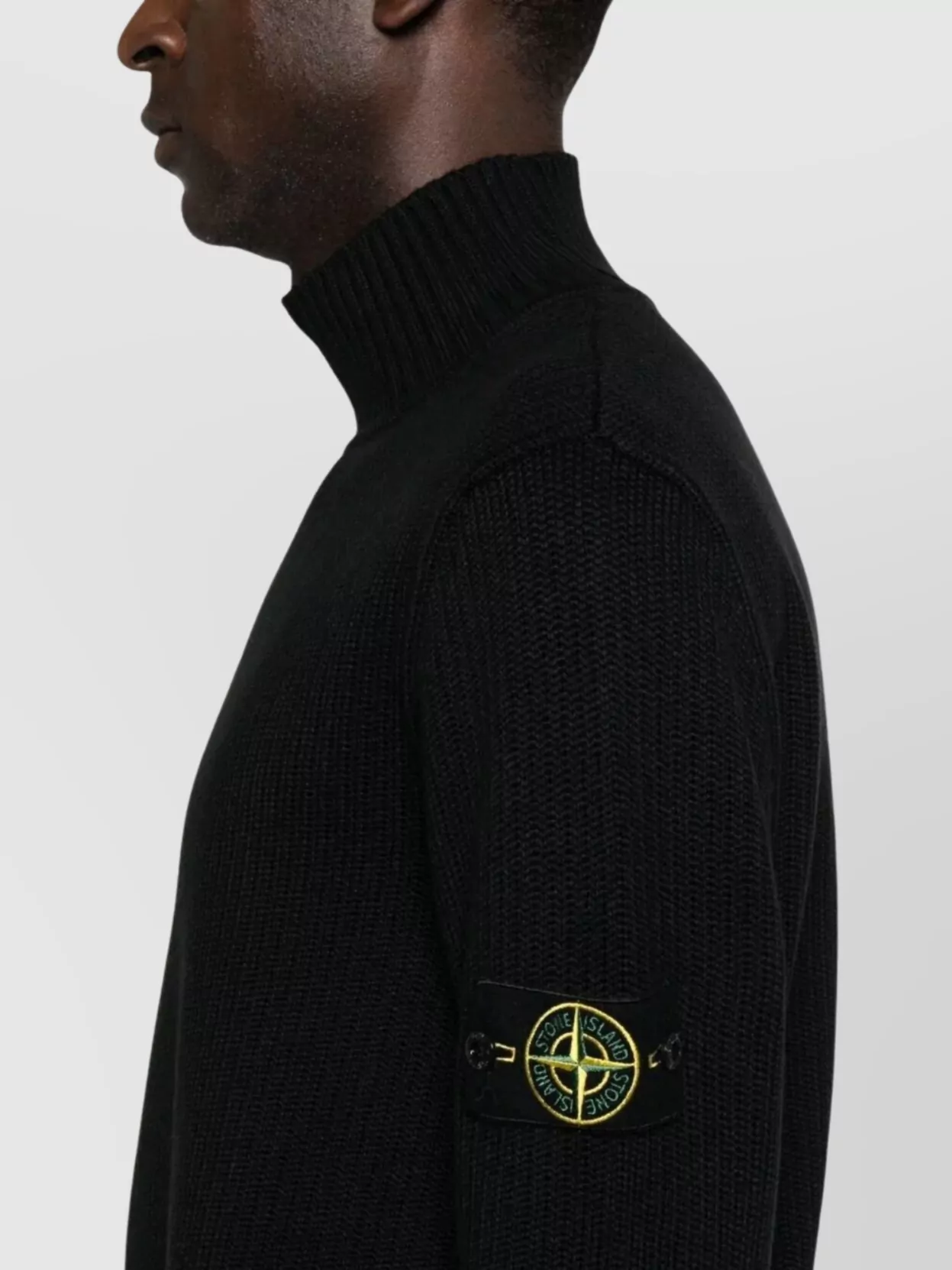 Stone Island High Neck Long Sleeve Knit Sweater