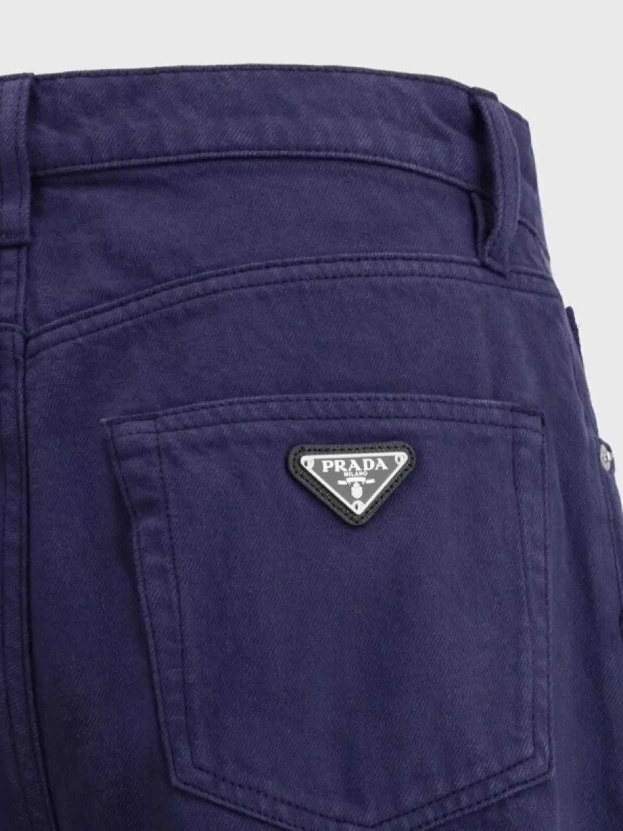Prada Cotton Straight Jeans Back Pockets