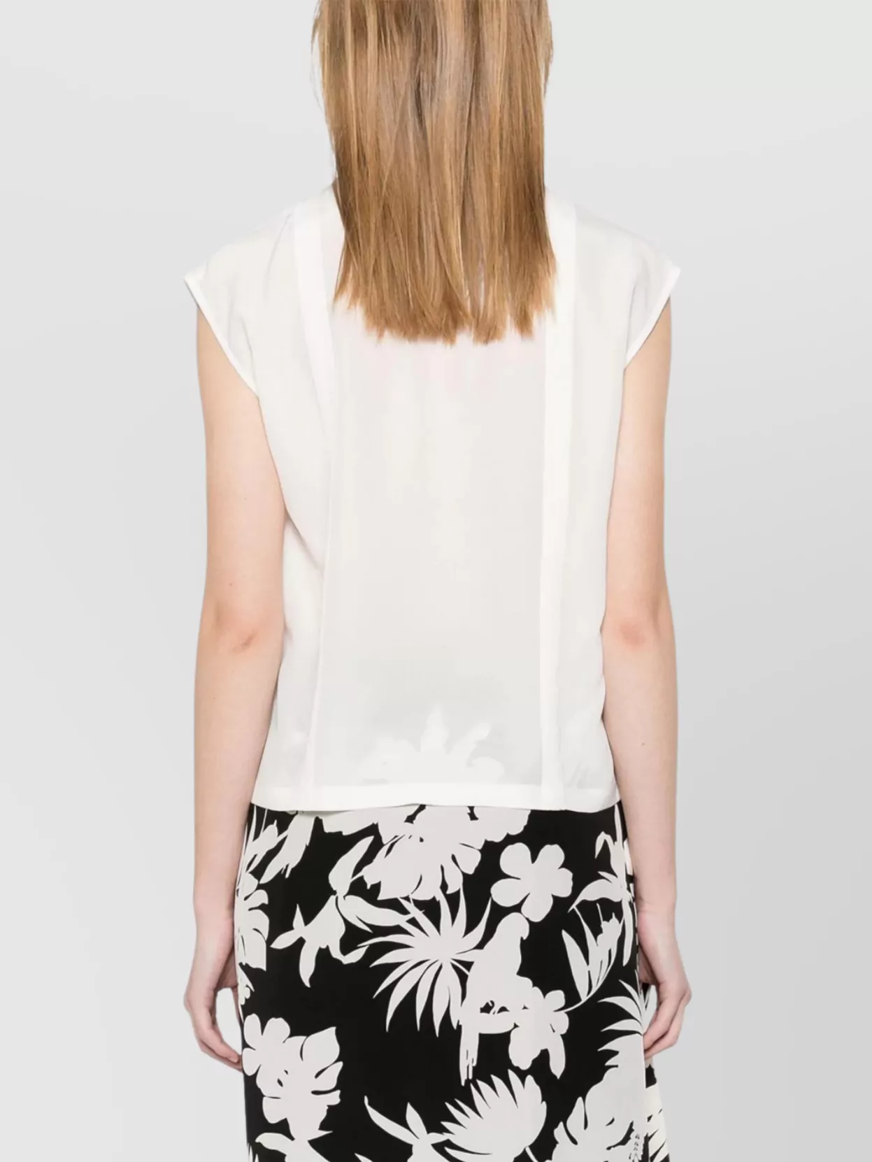 S Max Mara Matilde Cap Sleeves Sheer Ruffled Top