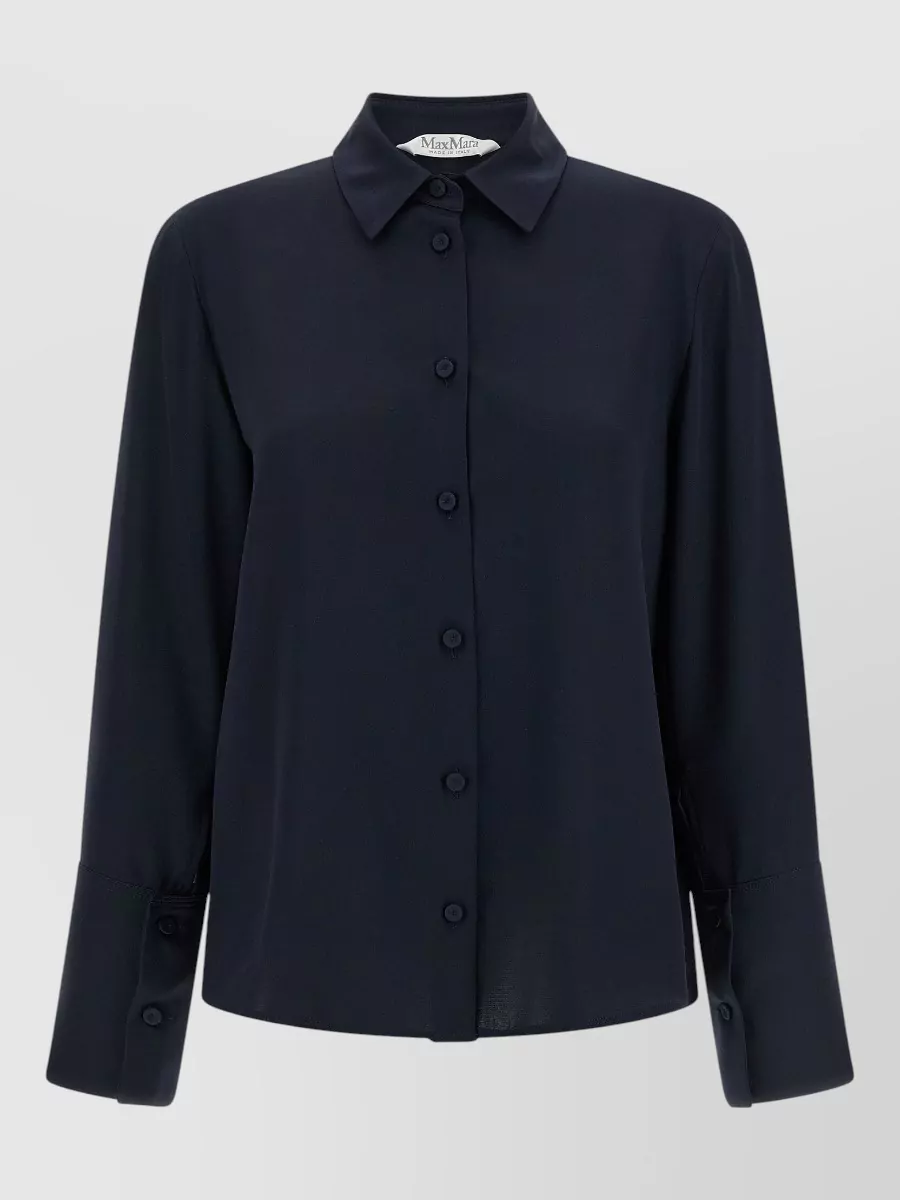 Max Mara silk long-sleeve asymmetric shirt
