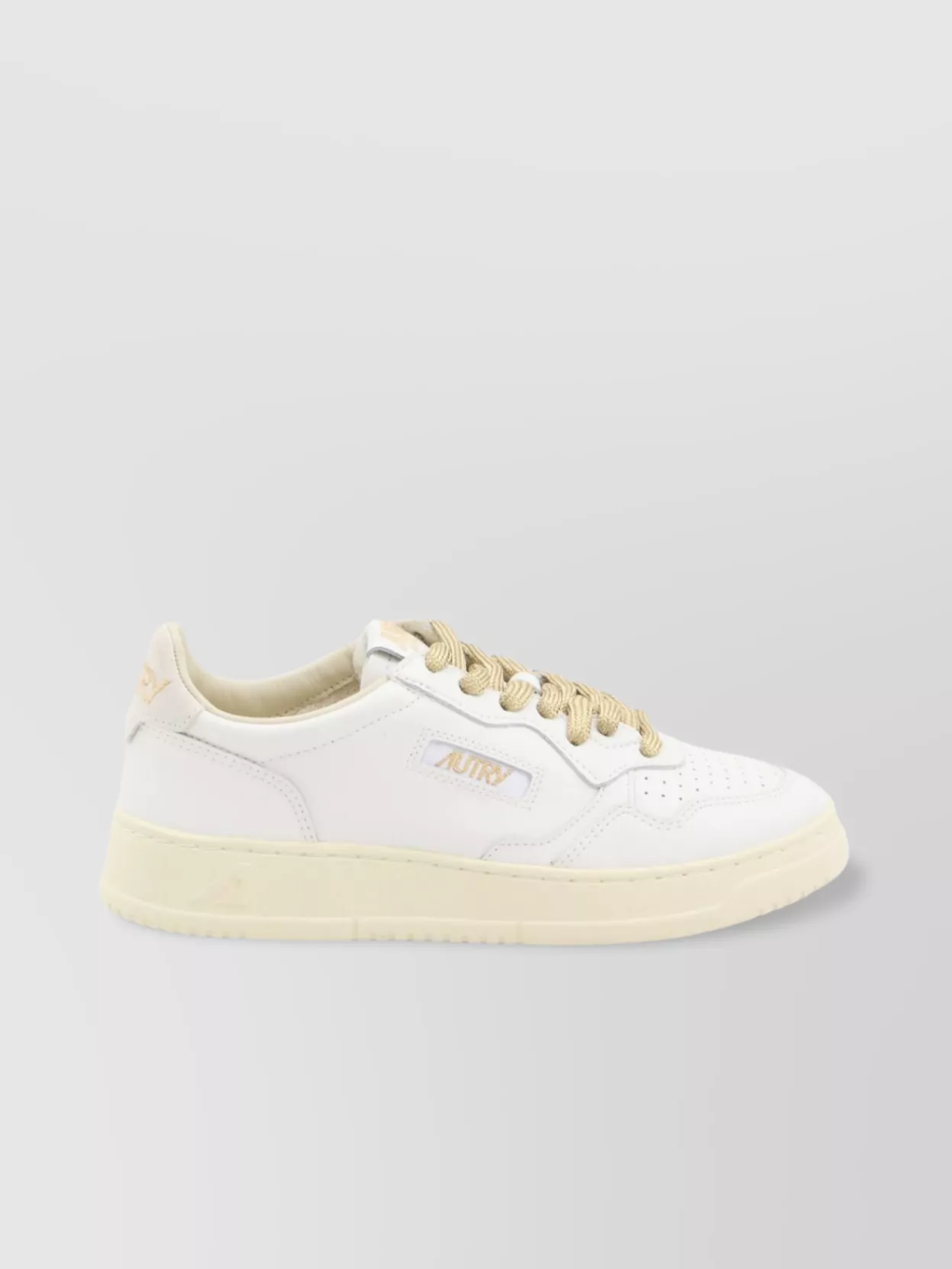 Autry Low-top Sneakers With Suede Accents And Golden Details