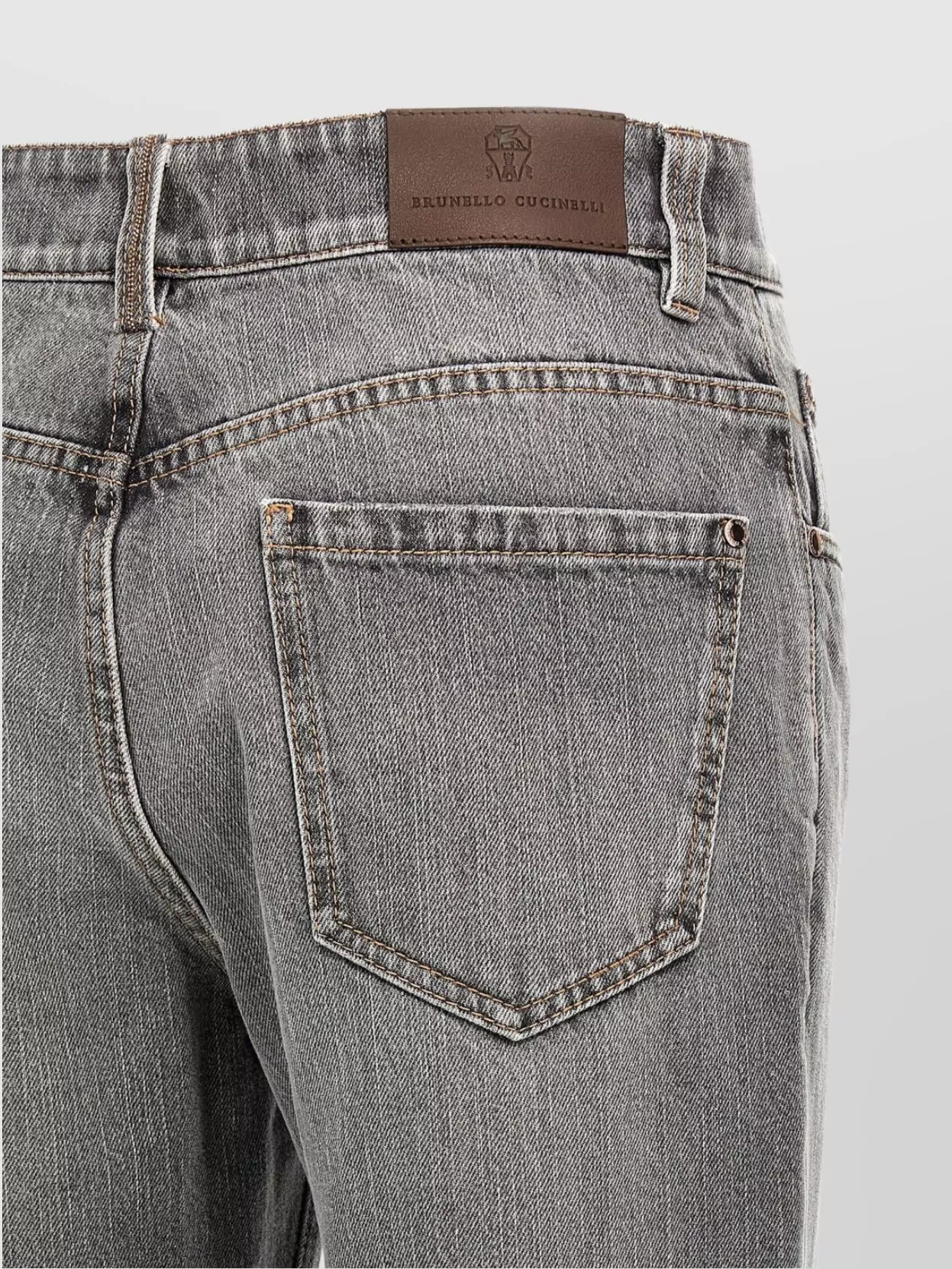 Brunello Cucinelli Looped Waistband Five Pockets Contrast Stitching