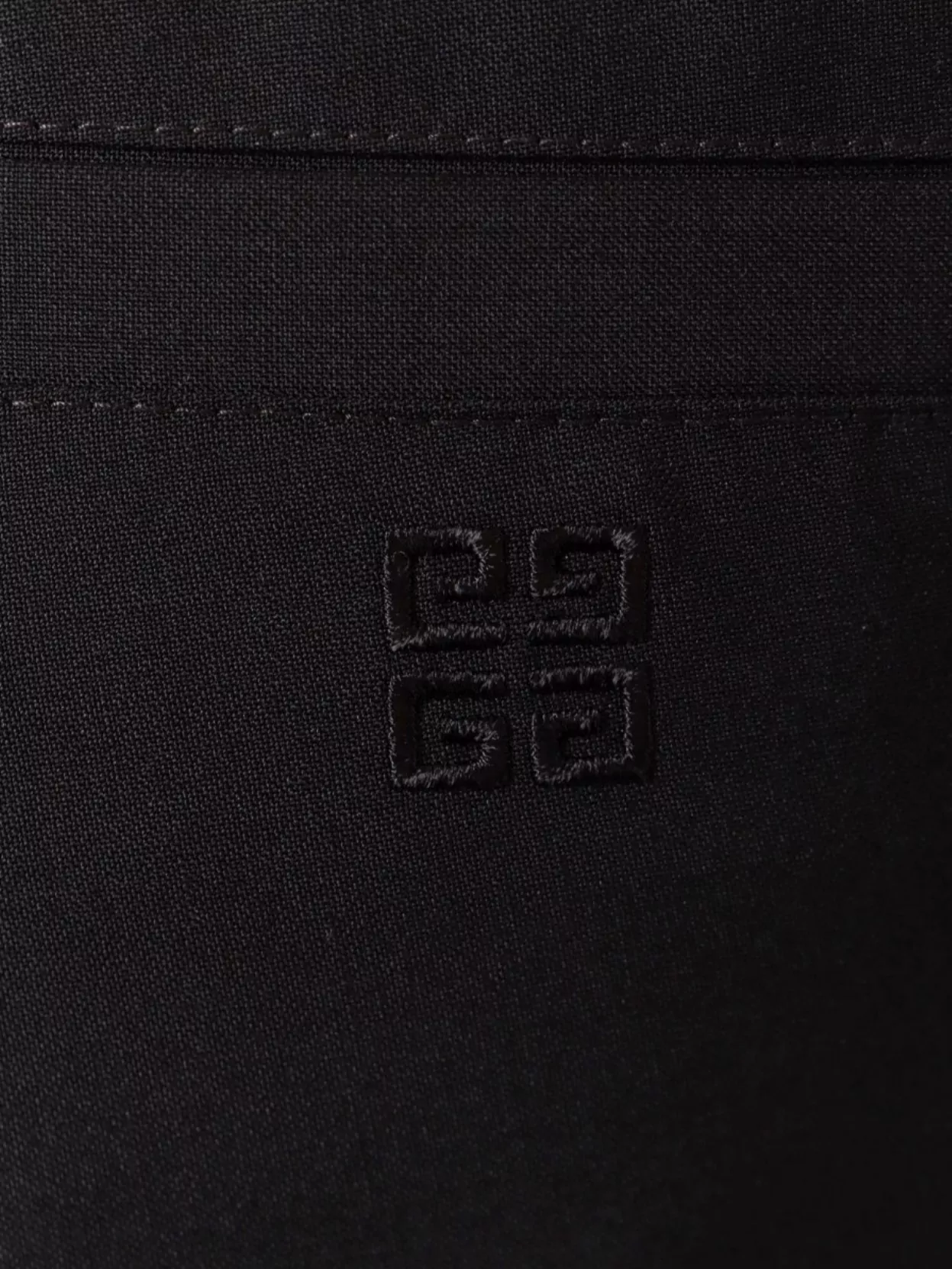 Givenchy Bermuda Wool Shorts Embroidered Pockets