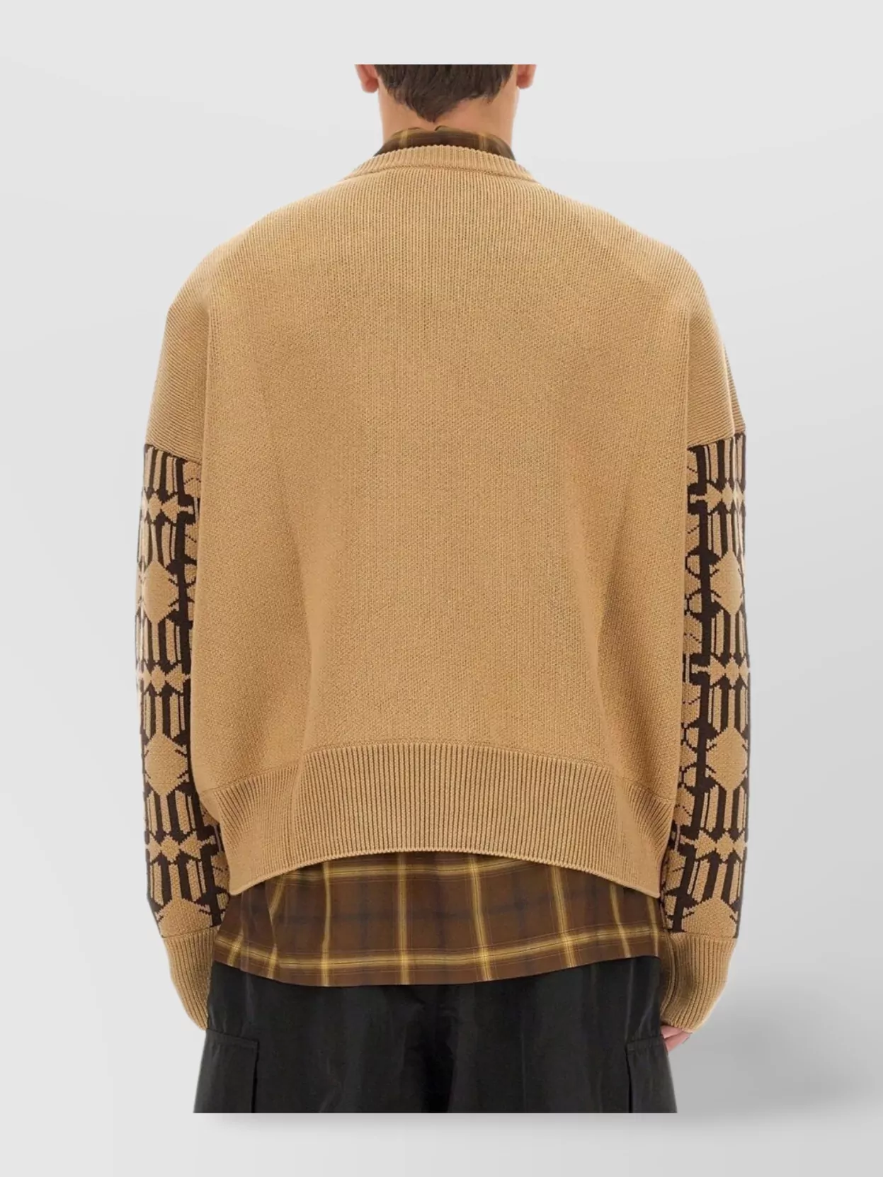 Palm Angels Crew Neck Graphic Pattern Sweater