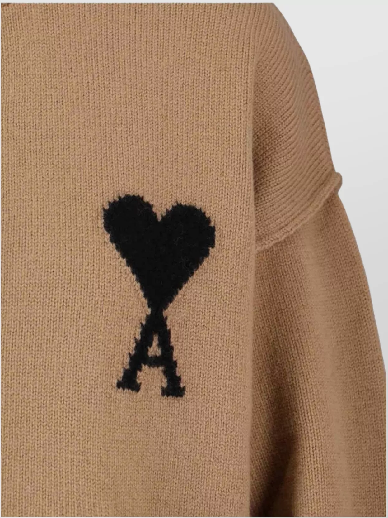Ami Paris Knitwear Crewneck With Front Pockets And Ribbed Cuffs