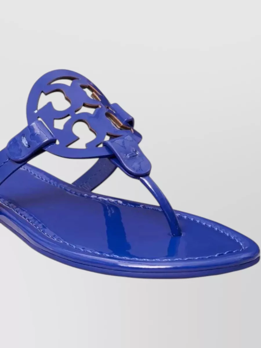 Tory Burch Leather Miller Cutout T-Strap Sandals