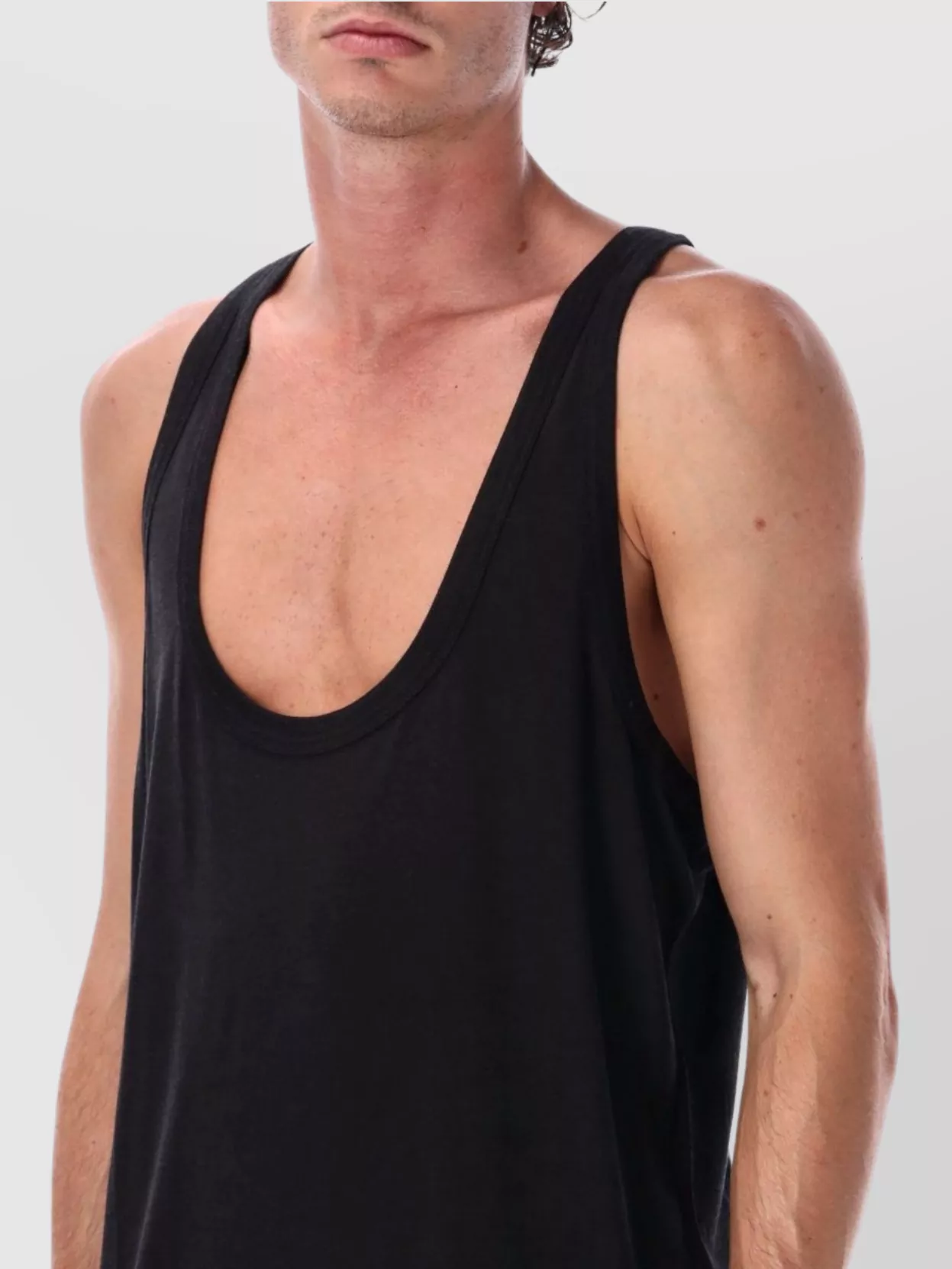 Rick Owens Longline Sleeveless Tank Deep Armholes