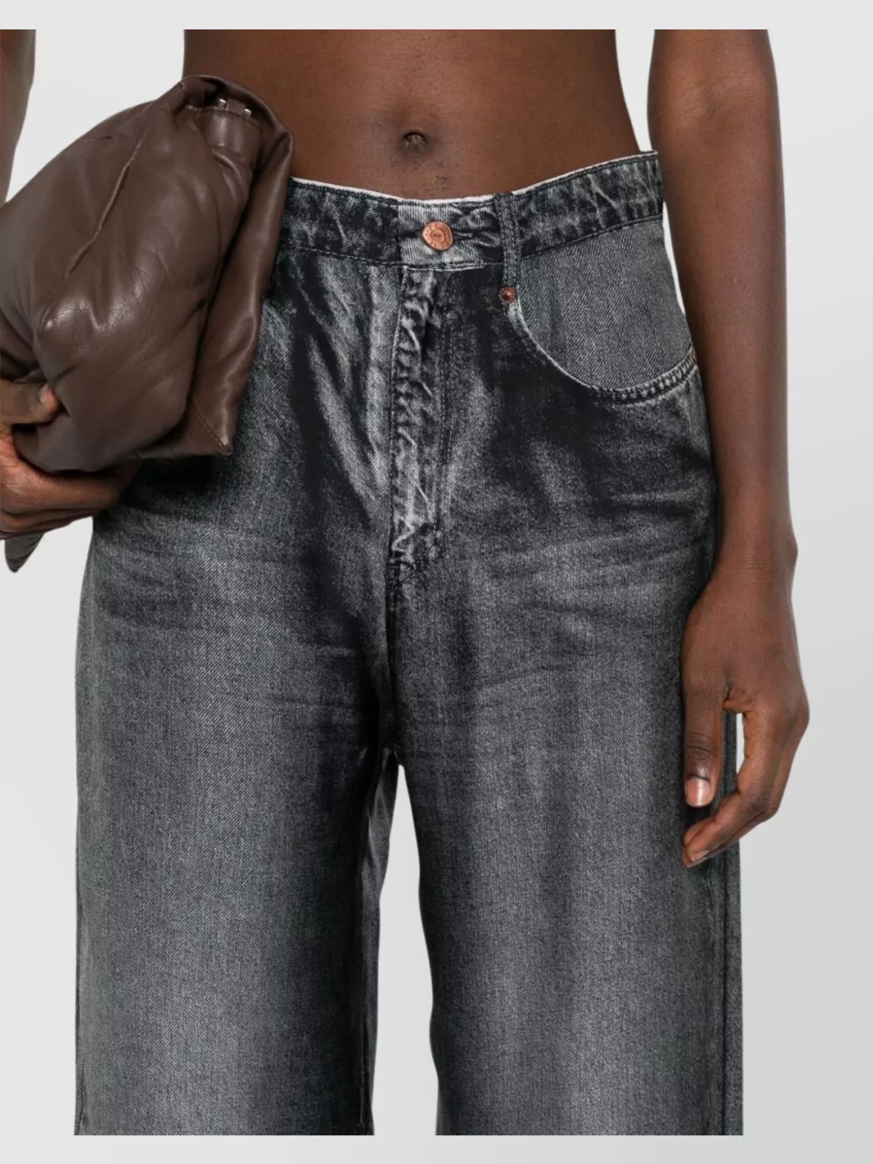 Pierre Louise Mascia Wide-Leg Silk Trousers With Faded Effect