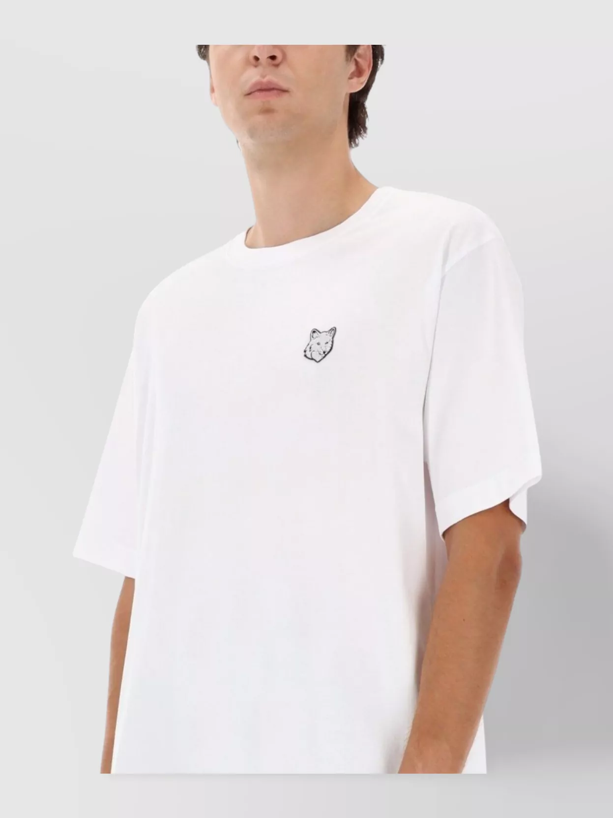 Maison Kitsuné Crew Neck Short Sleeve Straight Hem T-Shirt
