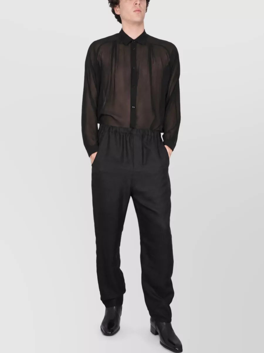 Saint Laurent High-Rise Tapered Trousers