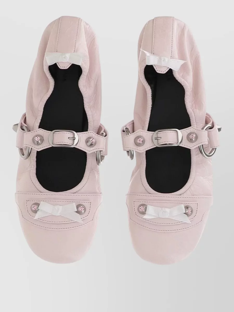 Balenciaga Leather Ballerina Shoes