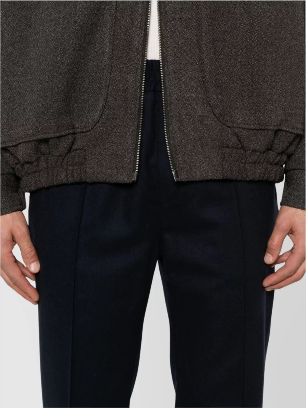 A.p.c. Elasticated Flannel Trousers Raised Stitching