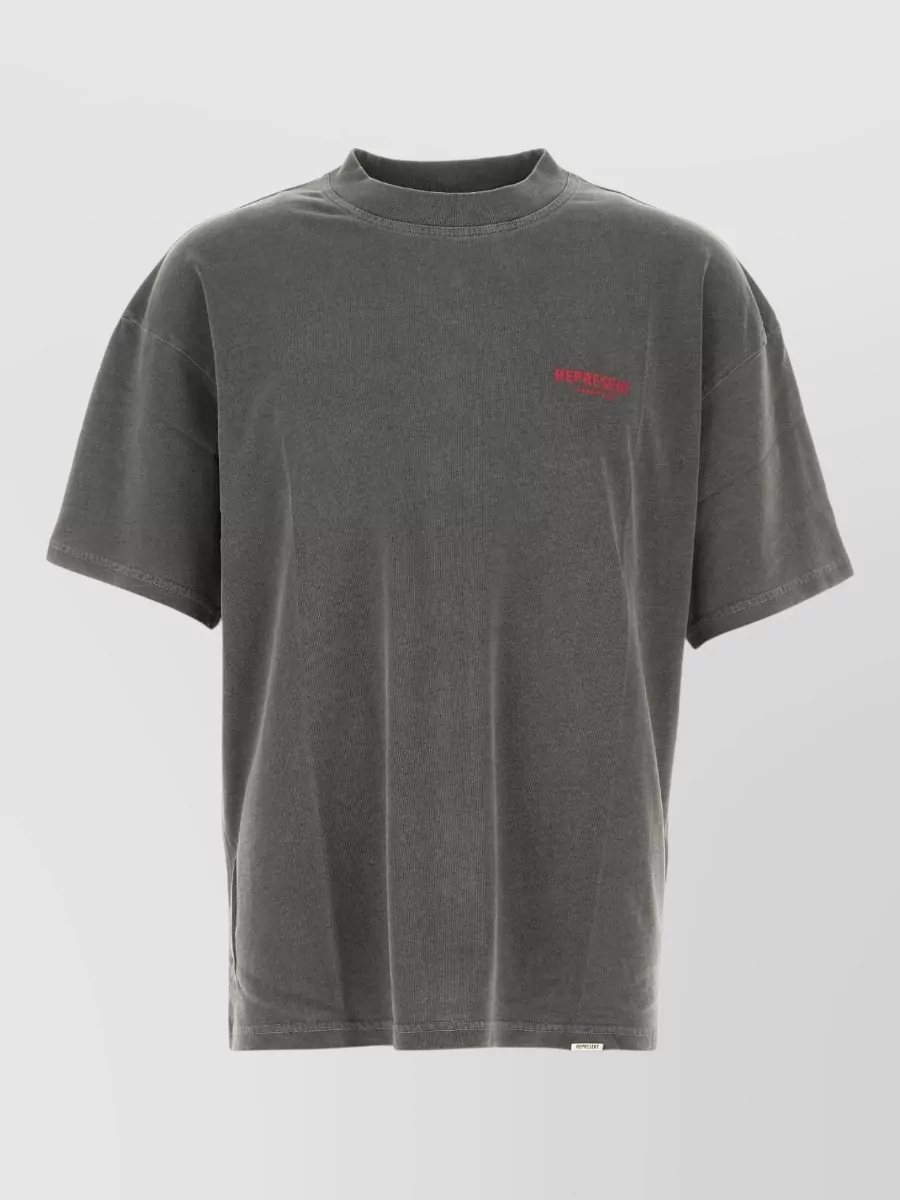 Represent cotton oversized logo-print t-shirt