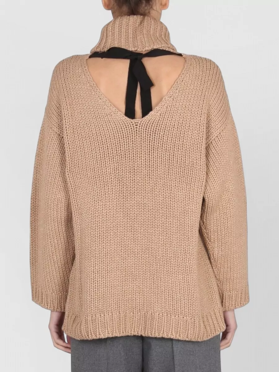 Red Valentino Cashmere-Blend Cutout High-Neck Jumper