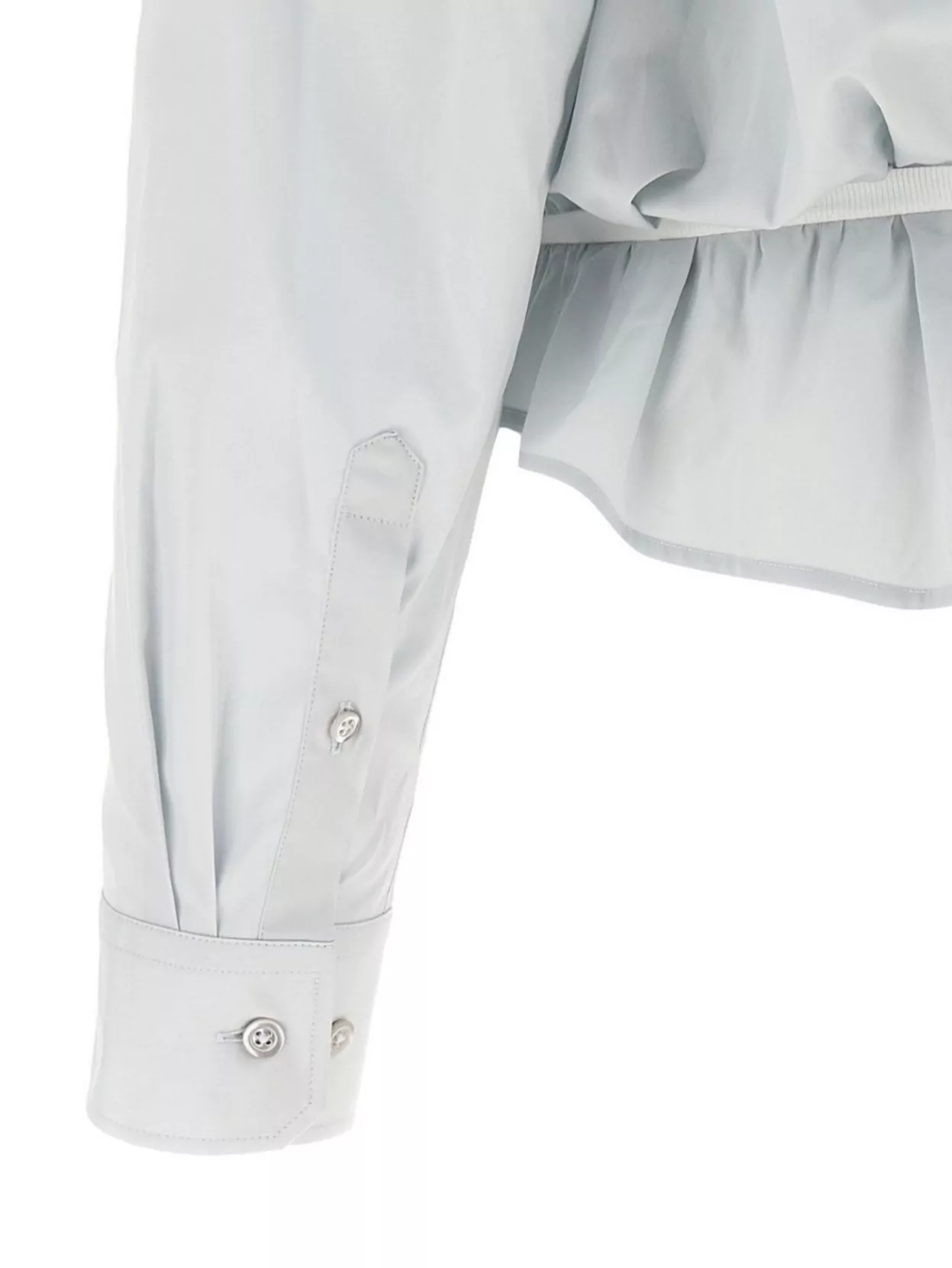 Maison Margiela Layered Shirt With Chest Pocket And Peplum Hem